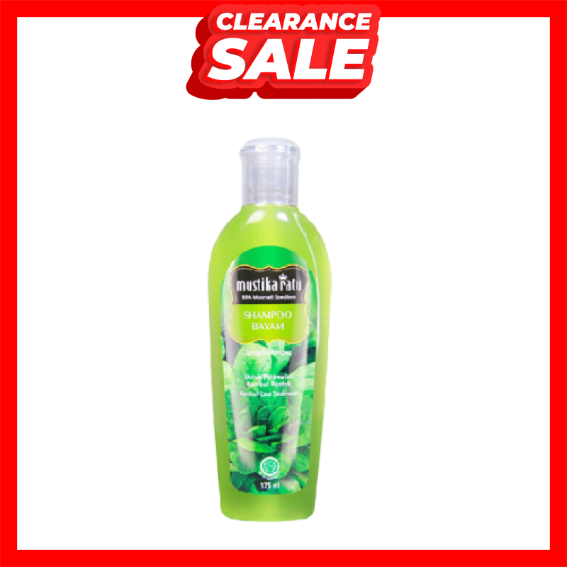 (CLR)Mustika Ratu Shampoo Rambut Gugur - Syampoo Bayam for Hair Loss 175ml EXP:2027.11.30