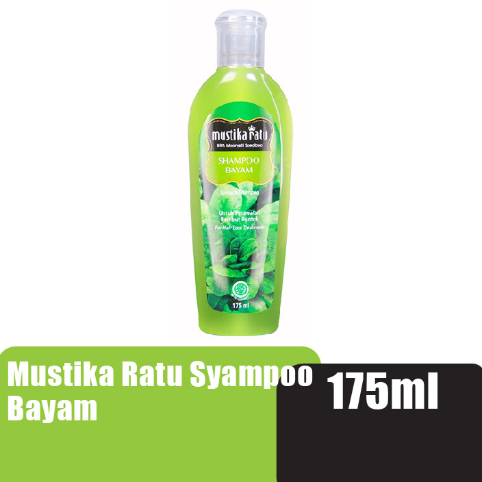 Mustika Ratu Shampoo Rambut Gugur - Syampoo Bayam for Hair Loss 175ml