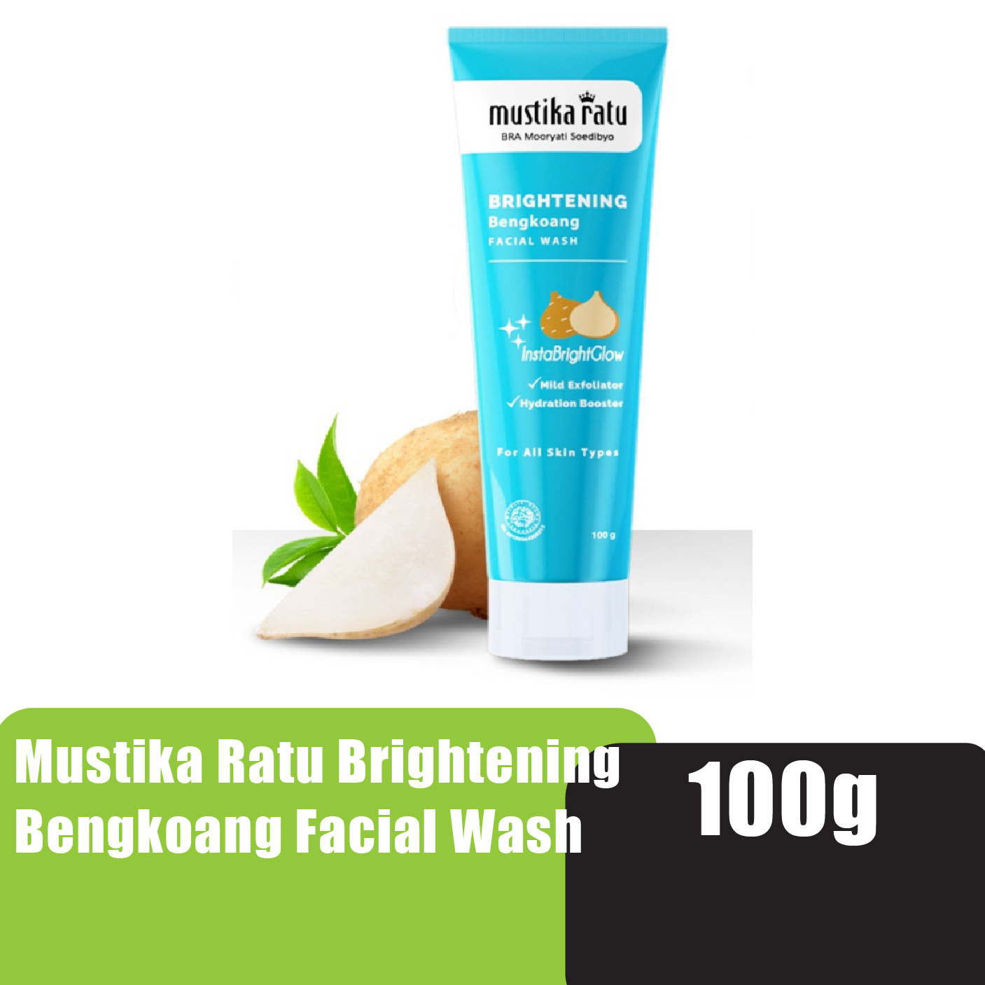 Mustika Ratu Bengkoang Brightening Facial Wash with Scrub 100ml ( Whitening Face Wash / Sabun Muka / Sabun Putih )