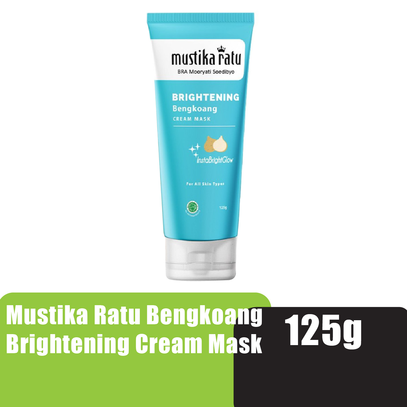 Mustika Ratu Skincare Brightening Bengkoang Face Cream Mask for Brighten Skin 125g (Facial Mask)