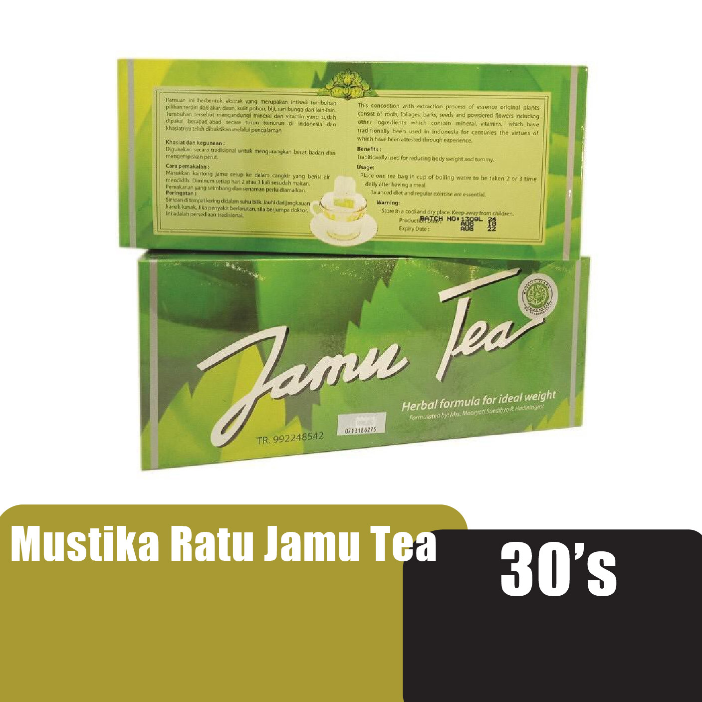 Mustika Ratu Jamu Tea Kurus - Detox Slimming Tea (30's)