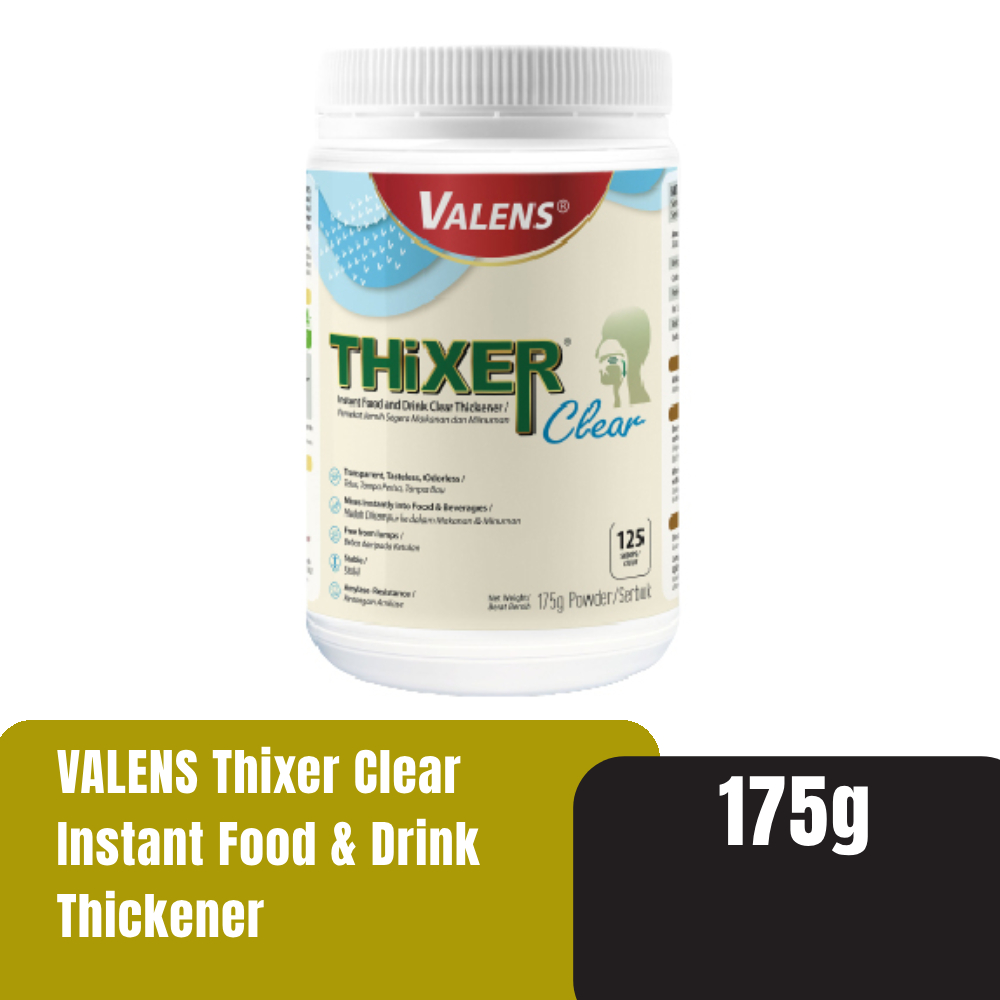 VALENS Thixer Clear 175g for Instant Food & Drink Thickener with Maltodextrin & Xanthan Gum