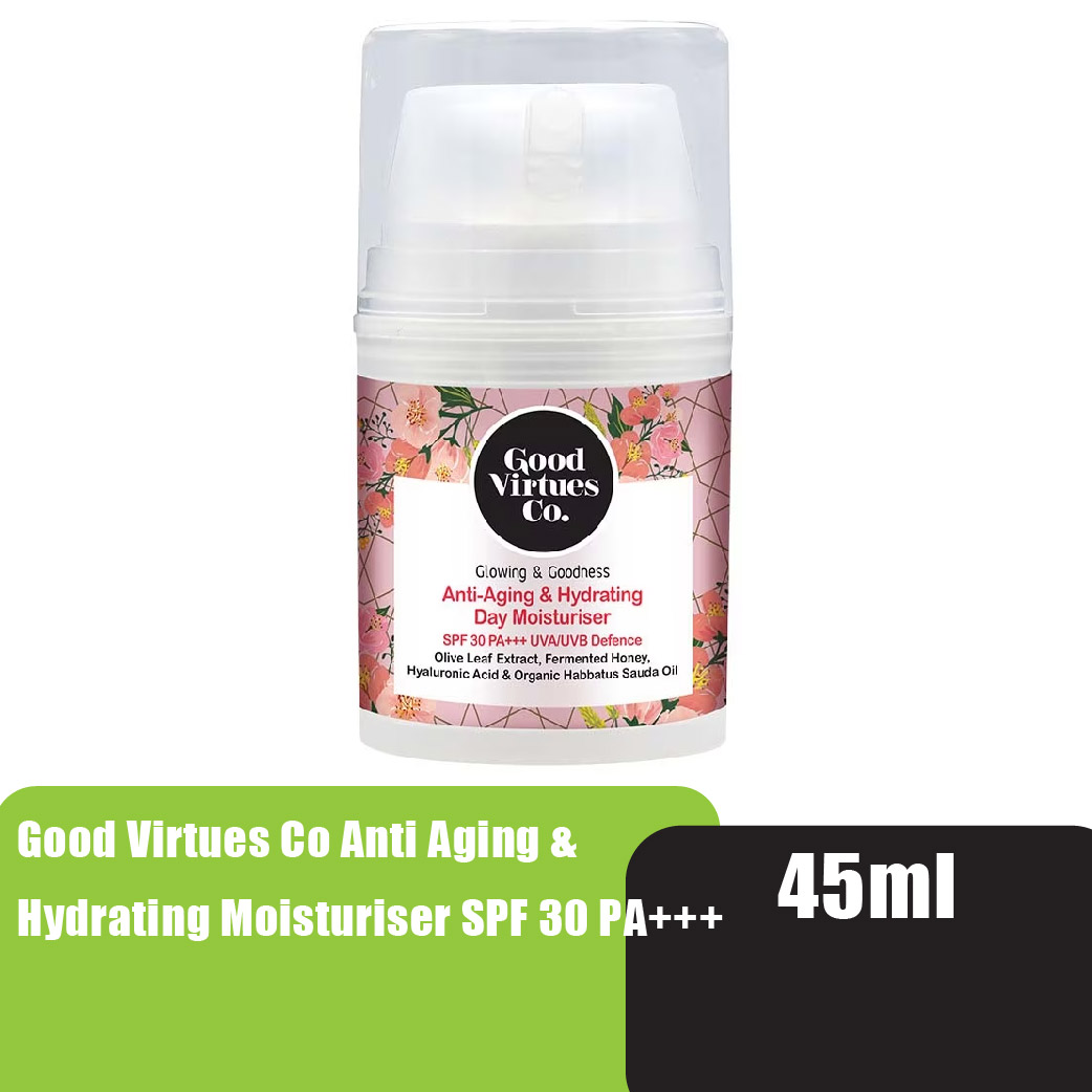 Good Virtues Co Anti-Aging & Hydrating Moisturiser Spf 30 Pa++ Uva/Uvb Defence 45ml