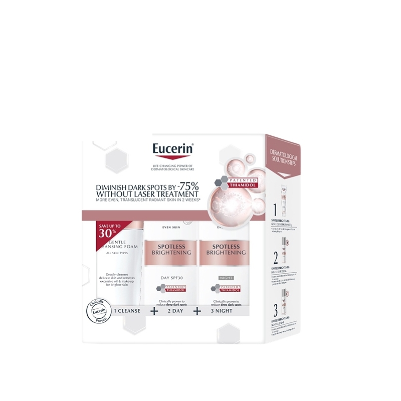 EUCERIN ULTRA WHITE SPOTLESS REGIMEN - CLEANSER+DAY+NIGHT (83505)