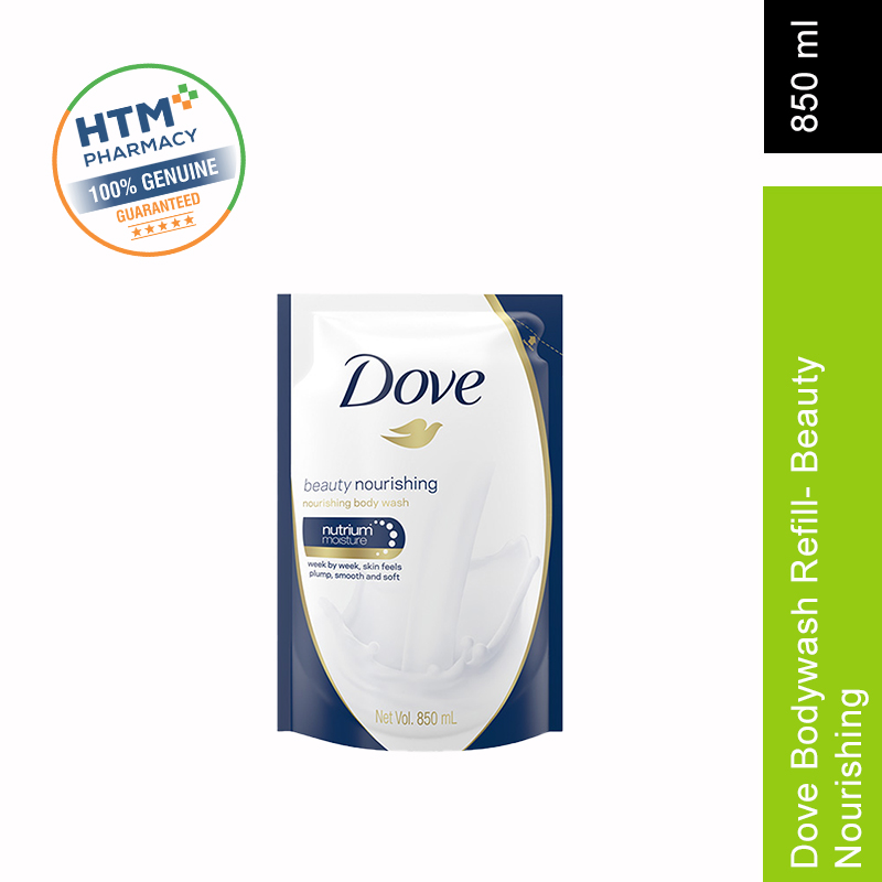 DOVE BODYWASH REFILL 850ML - BEAUTY NOURISHING