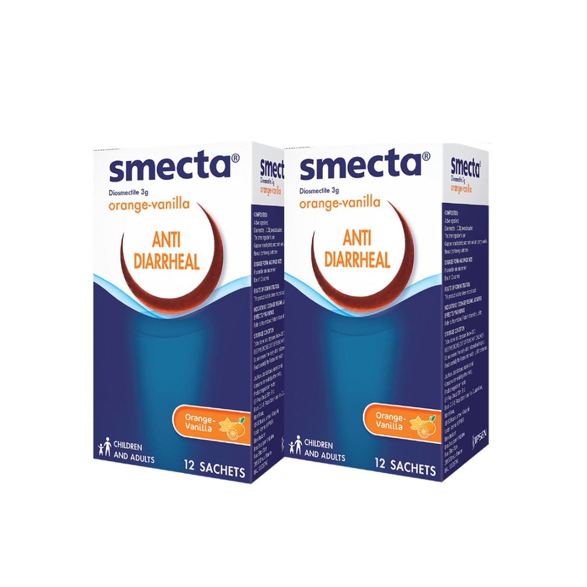 SMECTA ORANGE VANILLA POWDER 3G 12 SACHETS X 2