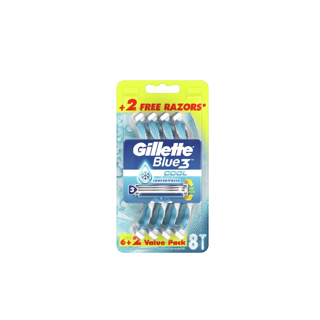 GILLETTE BLUE 3 DISPOSABLE 8'S COOL