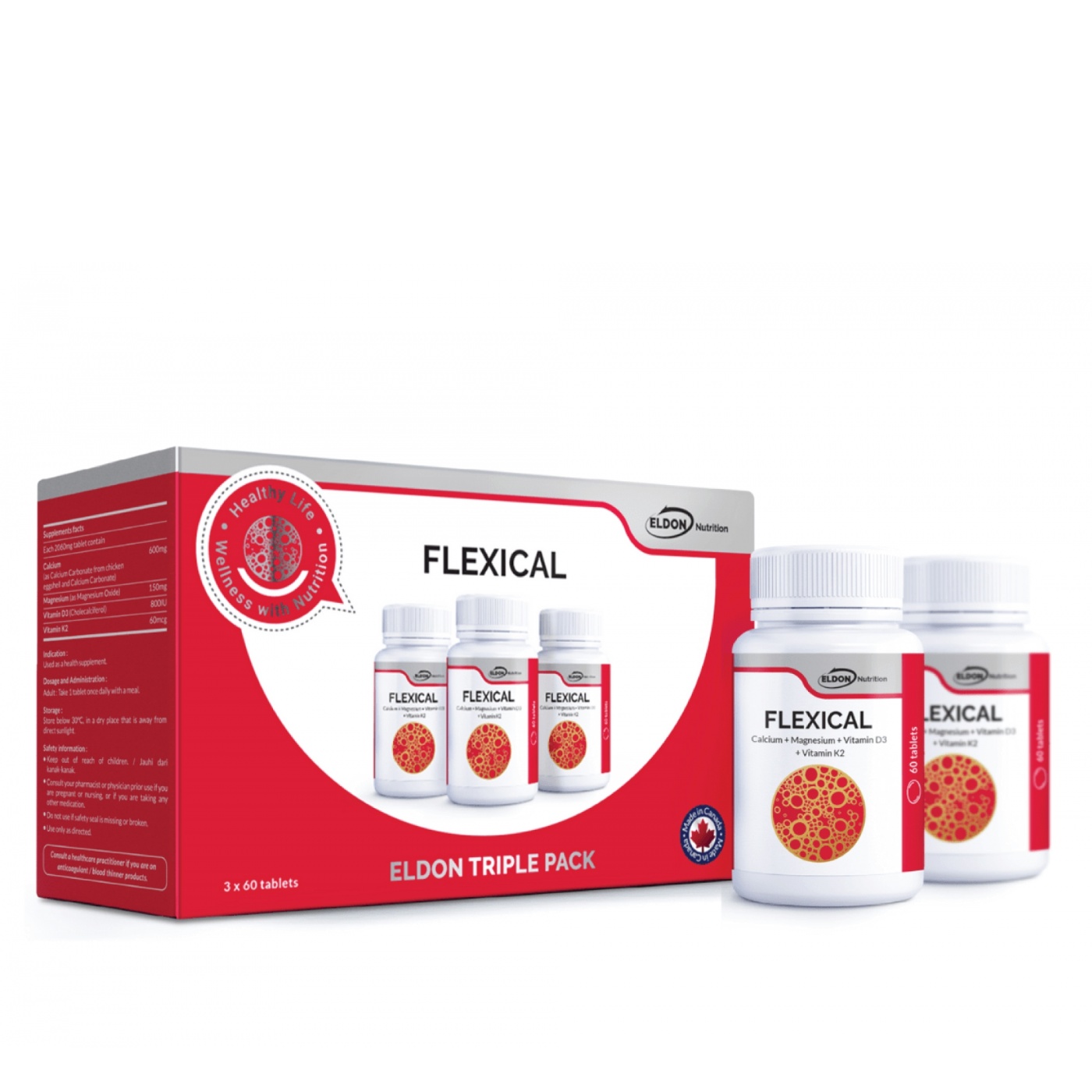 ELDON NUTRITION FLEXICAL 60'S X 3