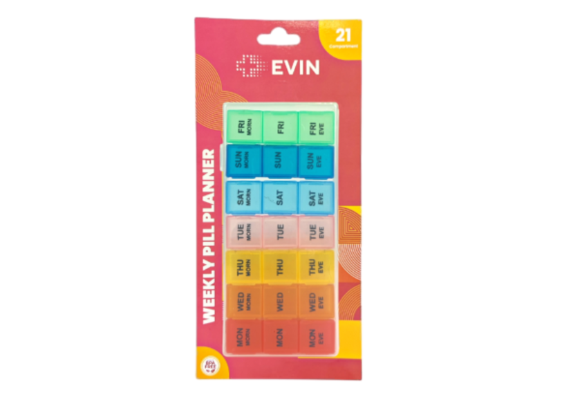 EVIN WEEKLY PILL PLANNER