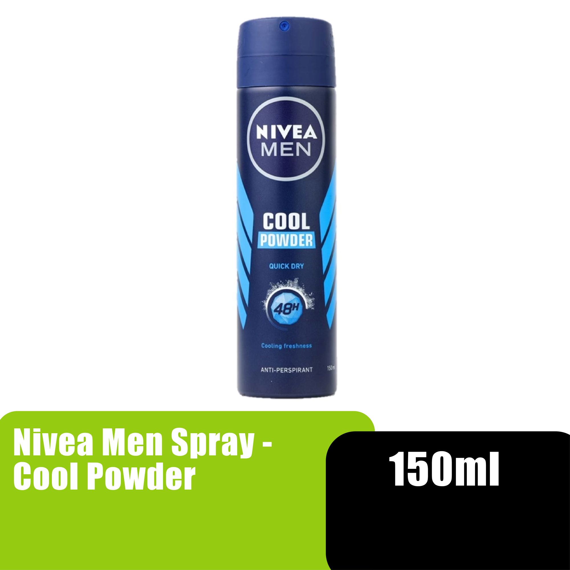 NIVEA MEN SPRAY 150ML - COOL POWDER (85962)