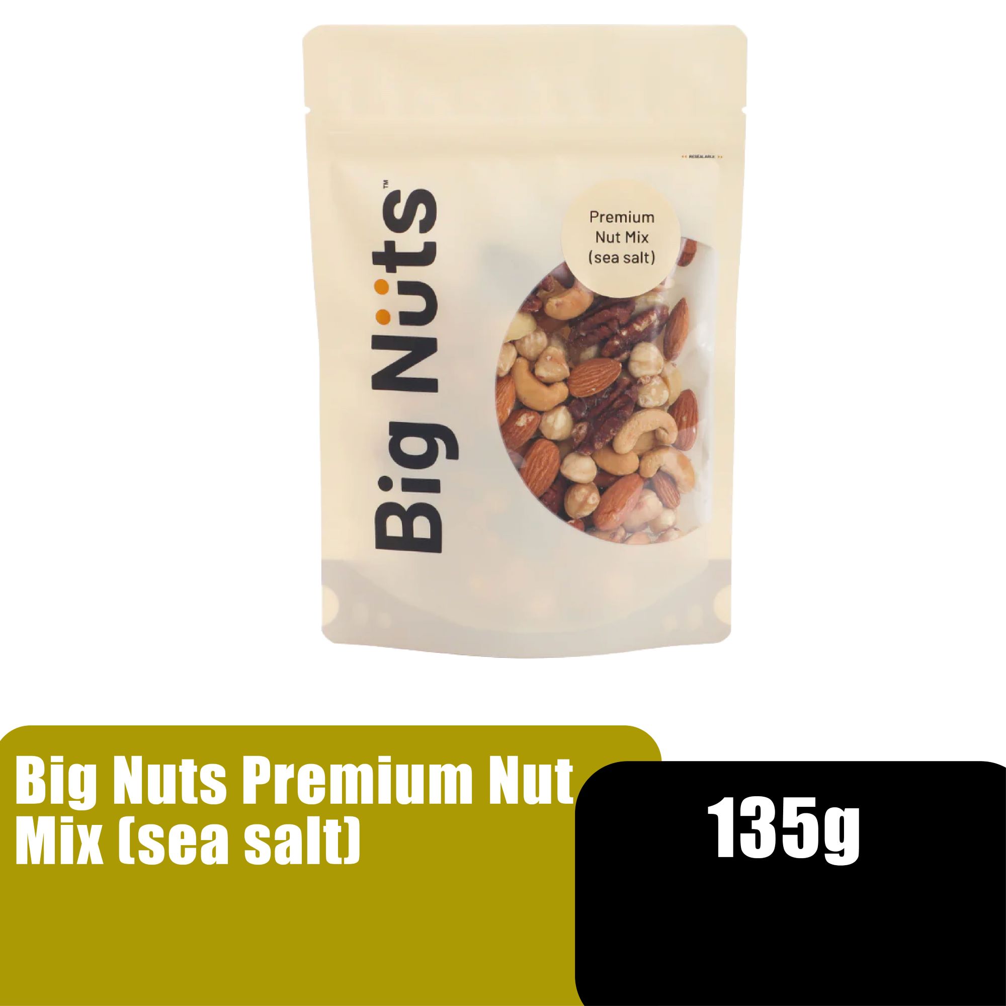 BIG NUTS PREMIUM NUT MIX - SEA SALT 135G