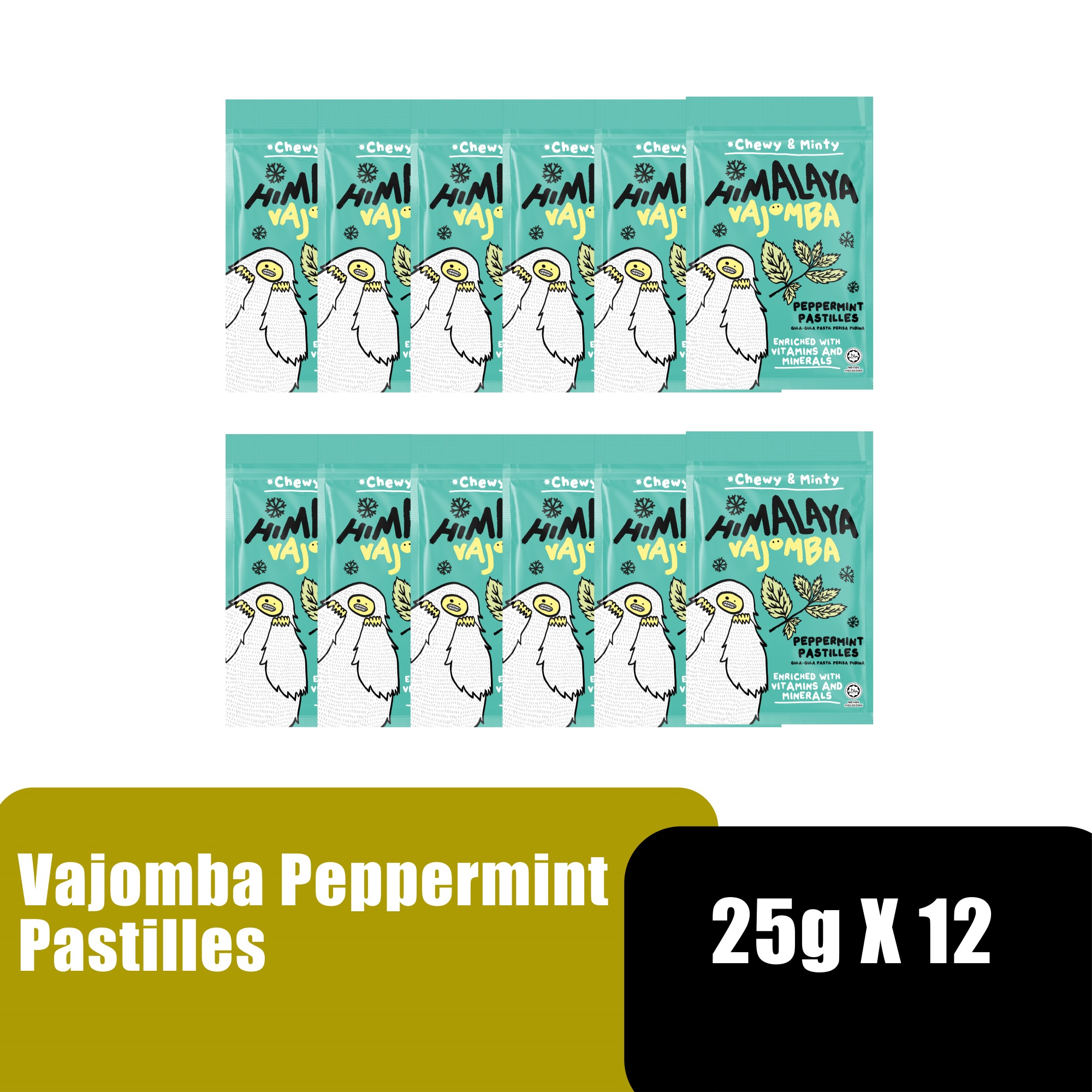 HIMALAYA VAJOMBA PASTILLES 25G X 12 - PEPPERMINT
