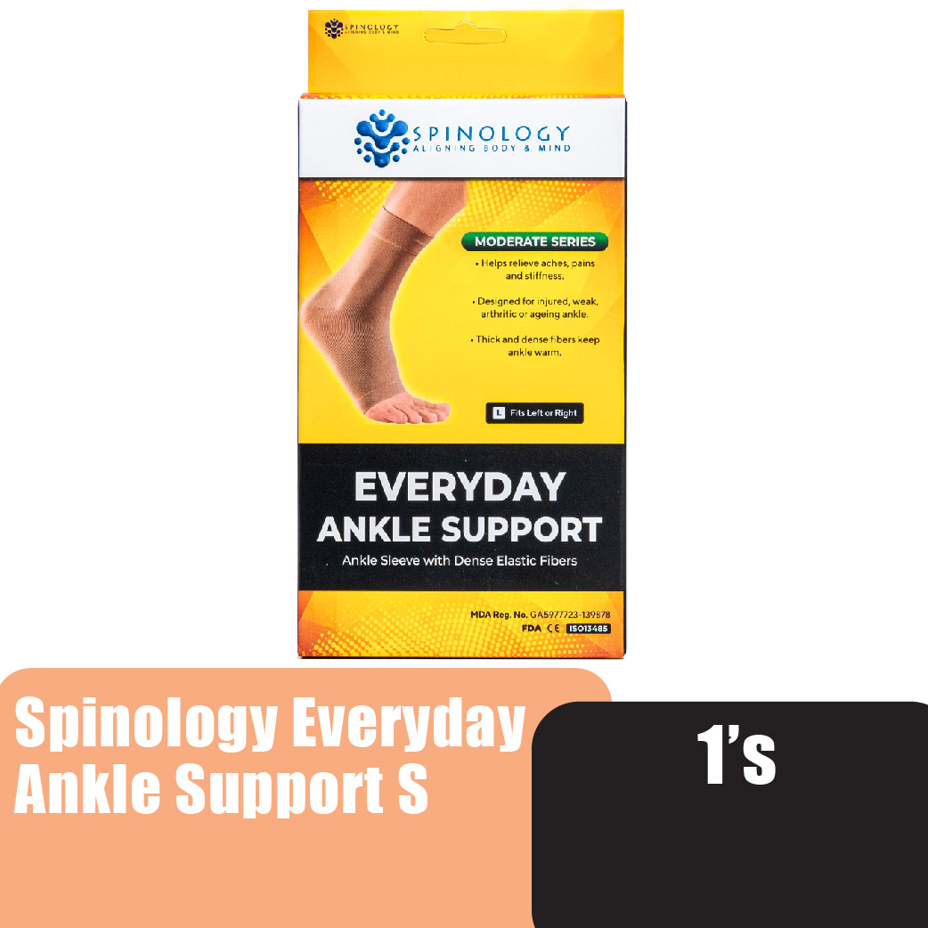 Spinology Everyday Ankle Support Size (S) Sport Fitness Ankle Guard Elastic Foot Ankle Brace
