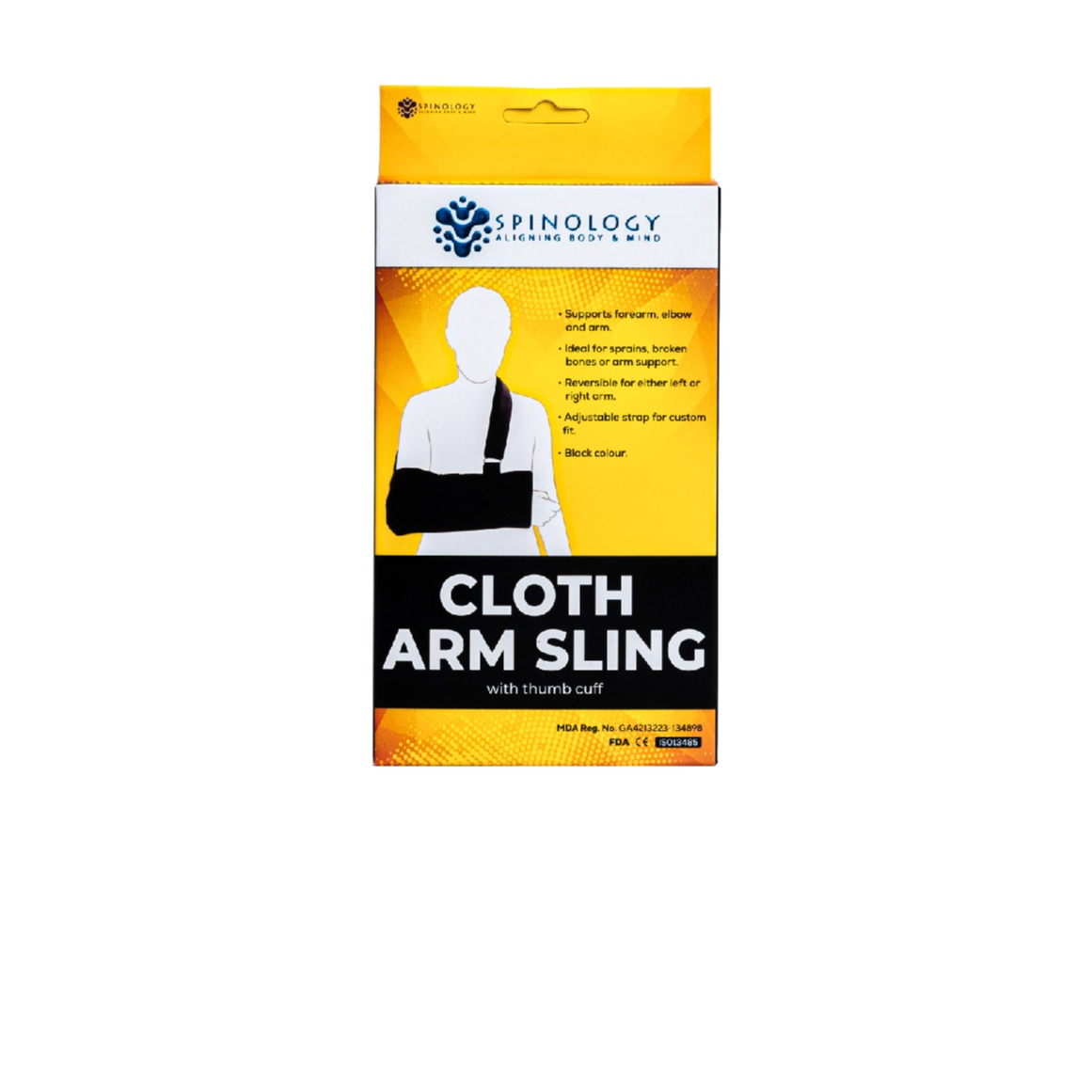 Spinology Cloth Arm Sling For Adult With Thumb Support / Cuff - Adult Arm Sling Anduh Tangan Patah Dewasa