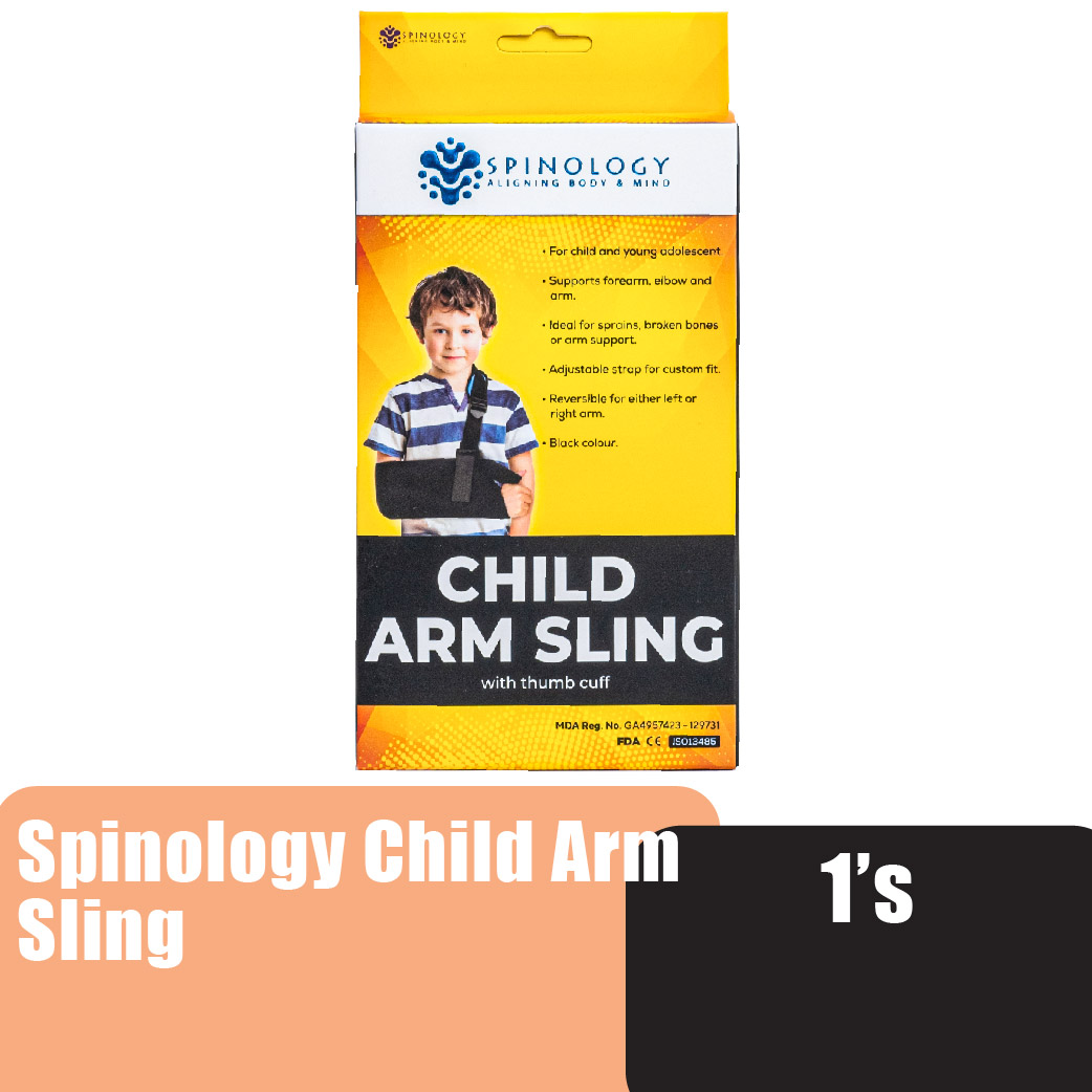 Spinology Arm Sling For Children With Thumb Support / Cuff - Kids Arm Sling Anduh Tangan Patah Support