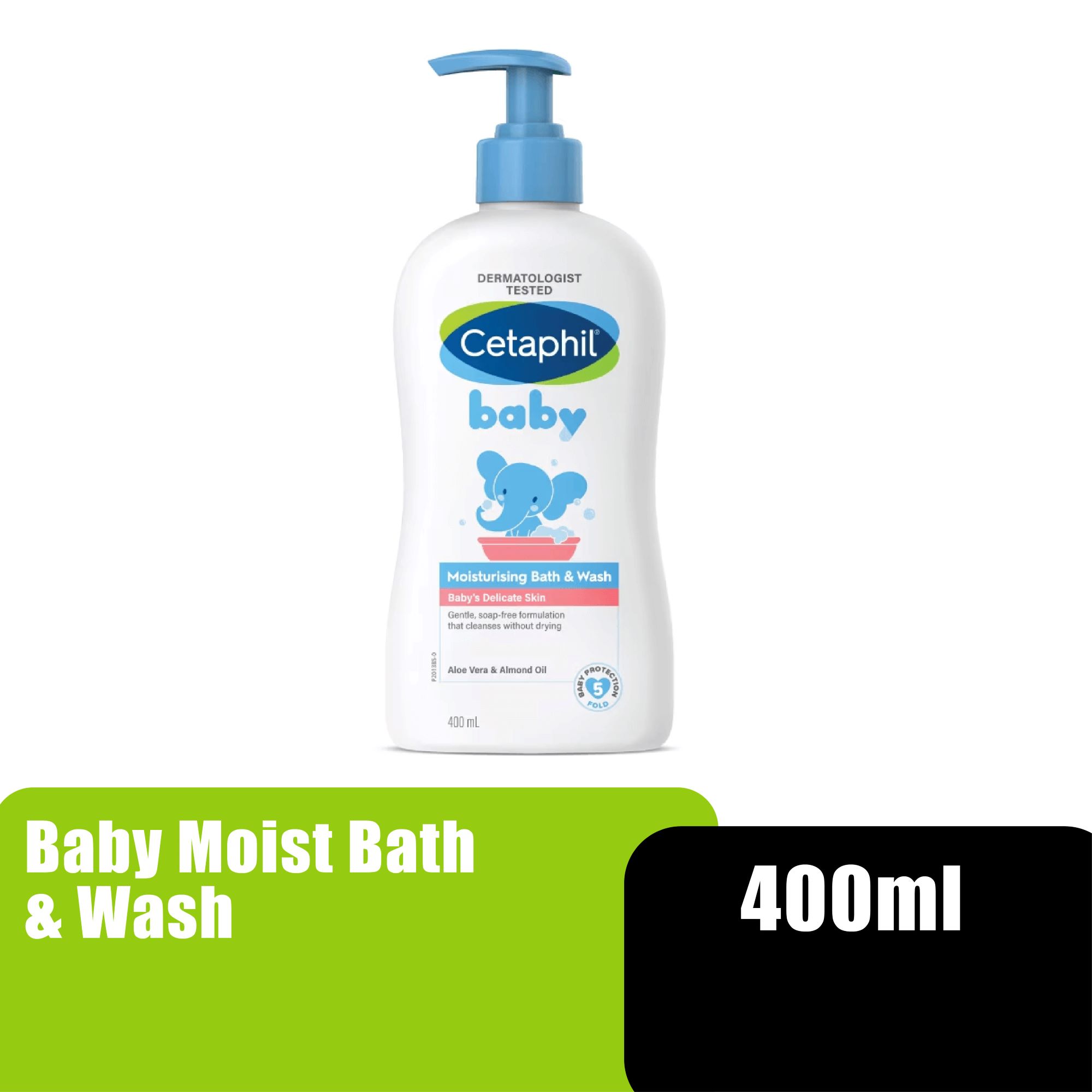 CETAPHIL BABY MOIST BATH & WASH 400ML