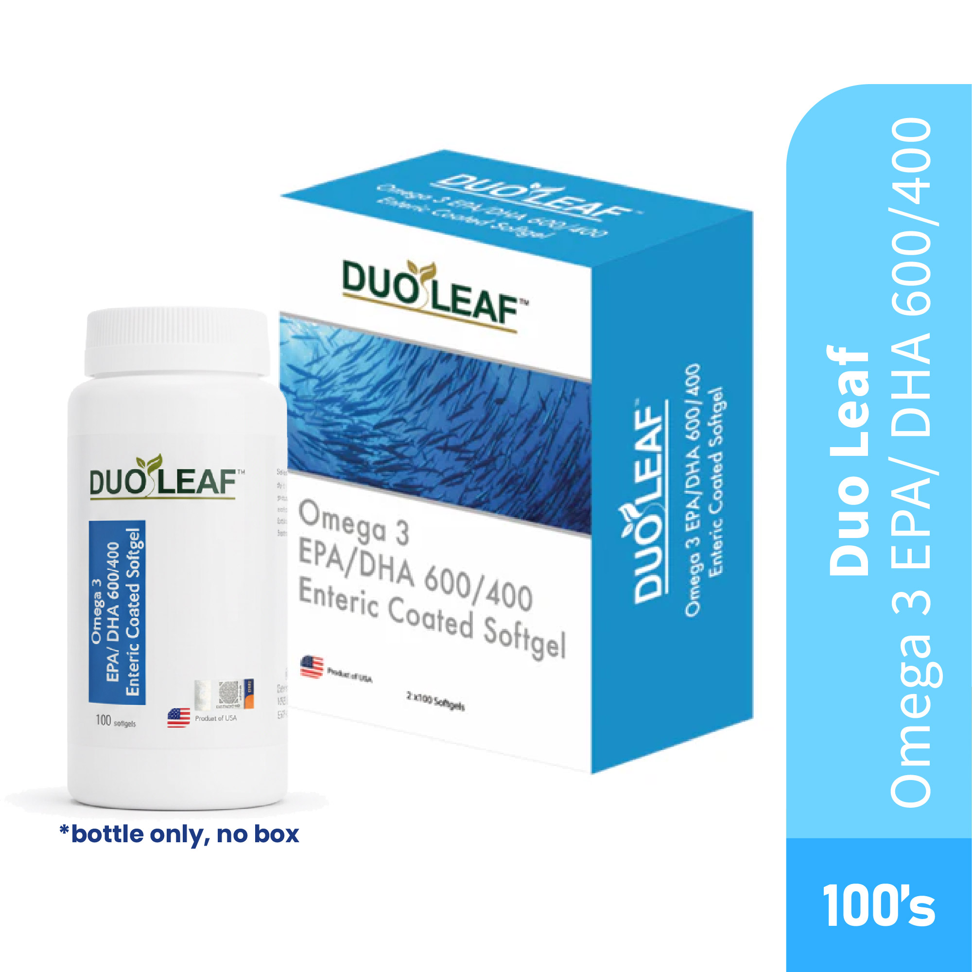 DUOLEAF OMEGA 3 (EPA/DHA 600/400) (ENTERIC COATED) 100'S