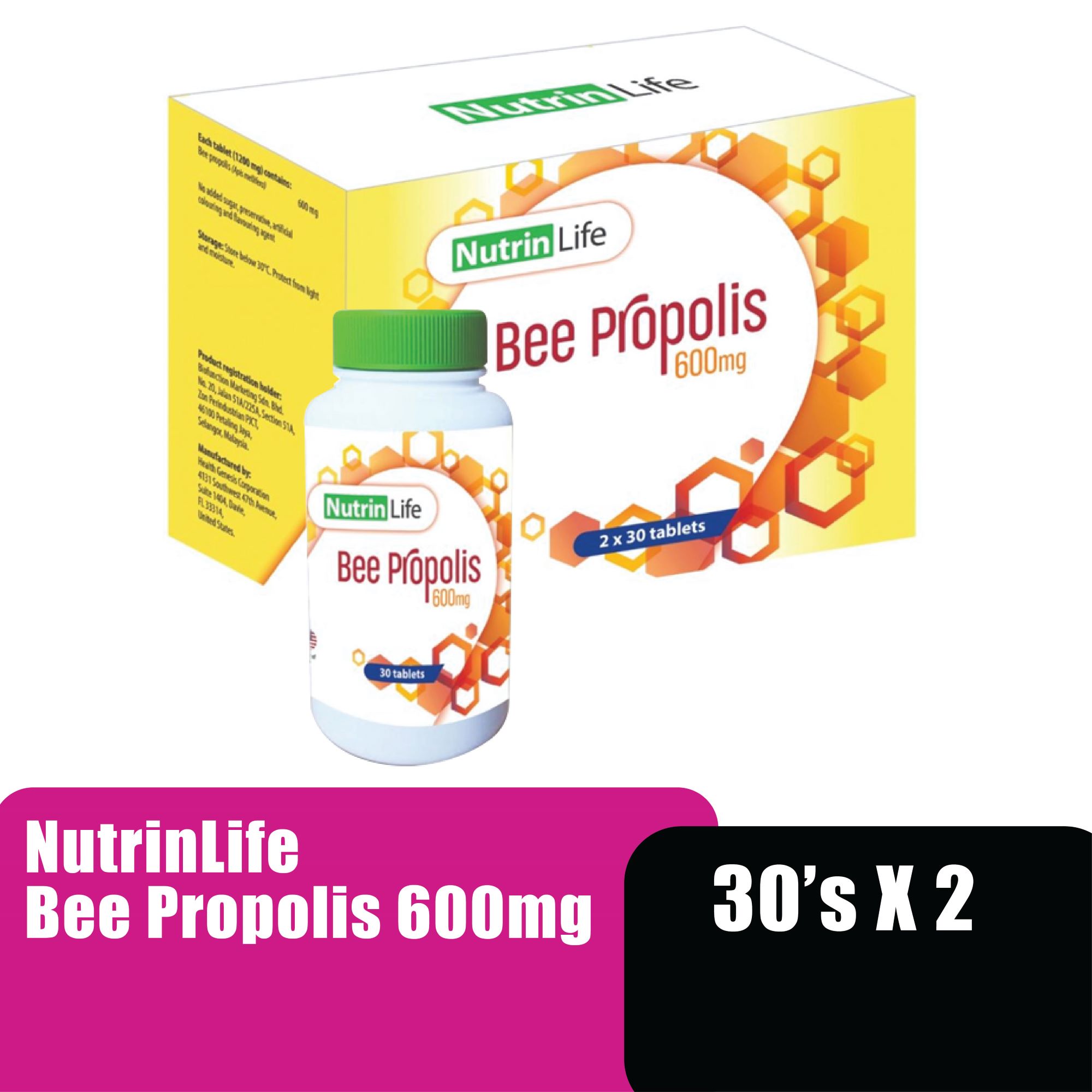 NUTRINLIFE BEE PROPOLIS 600MG 30'S X 2