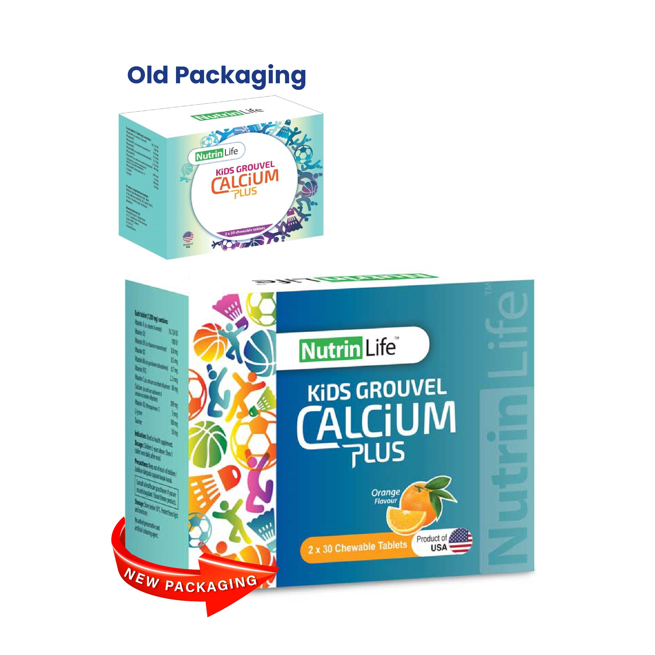 NUTRINLIFE KIDS GROUVEL CALCIUM PLUS 30'S X 2 (CHEWABLE)