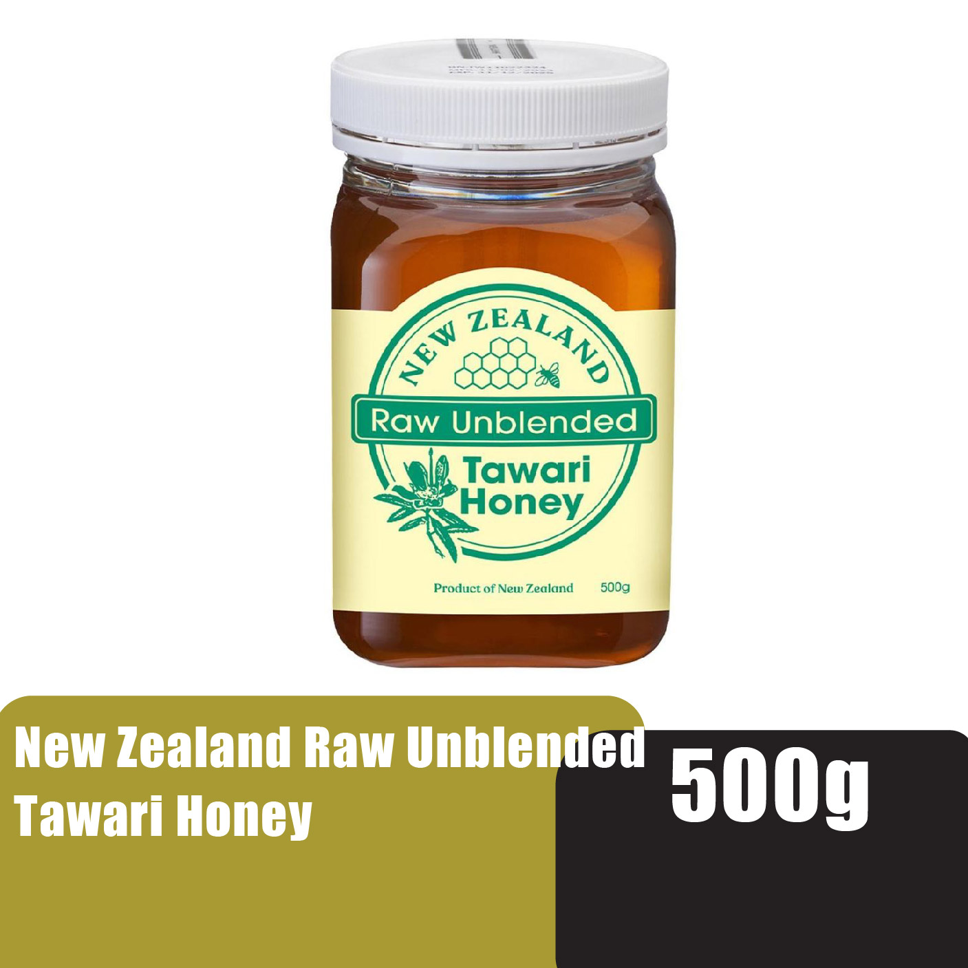 NEW ZEALAND Raw Unblended Tawari Honey 500g