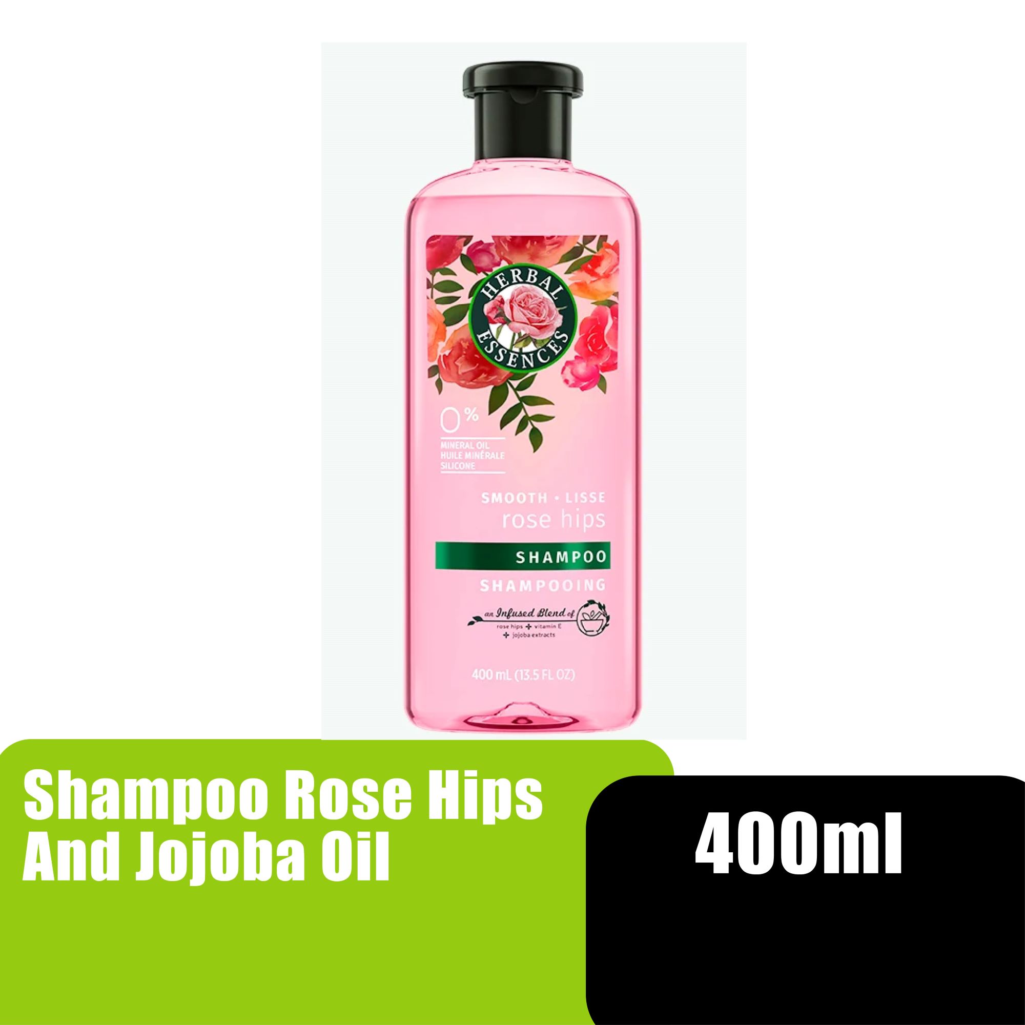 HERBAL ESSENCES SHAMPOO 400ML - ROSEHIP & JOJOBA OIL