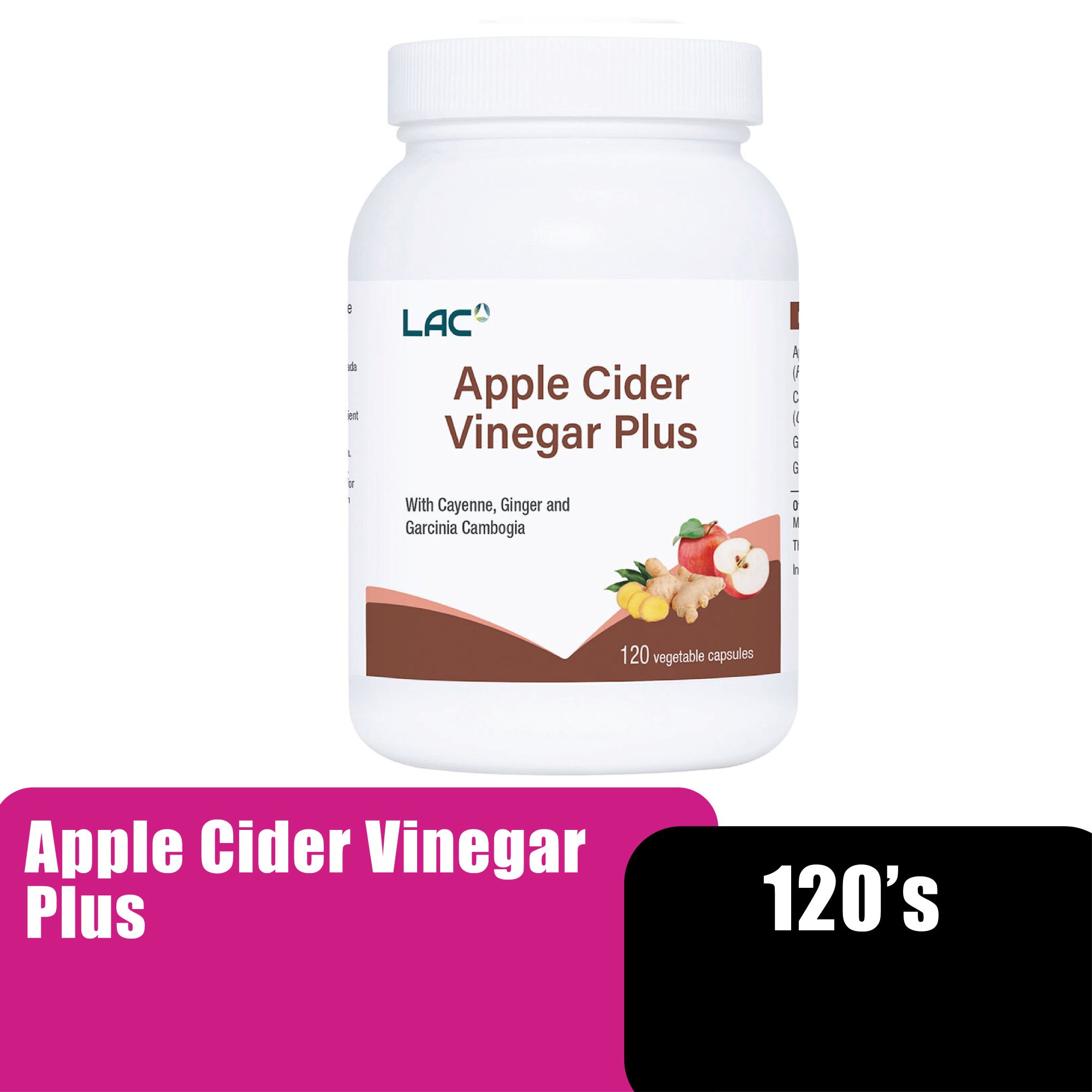 LAC APPLE CIDER VINEGAR PLUS 120'S