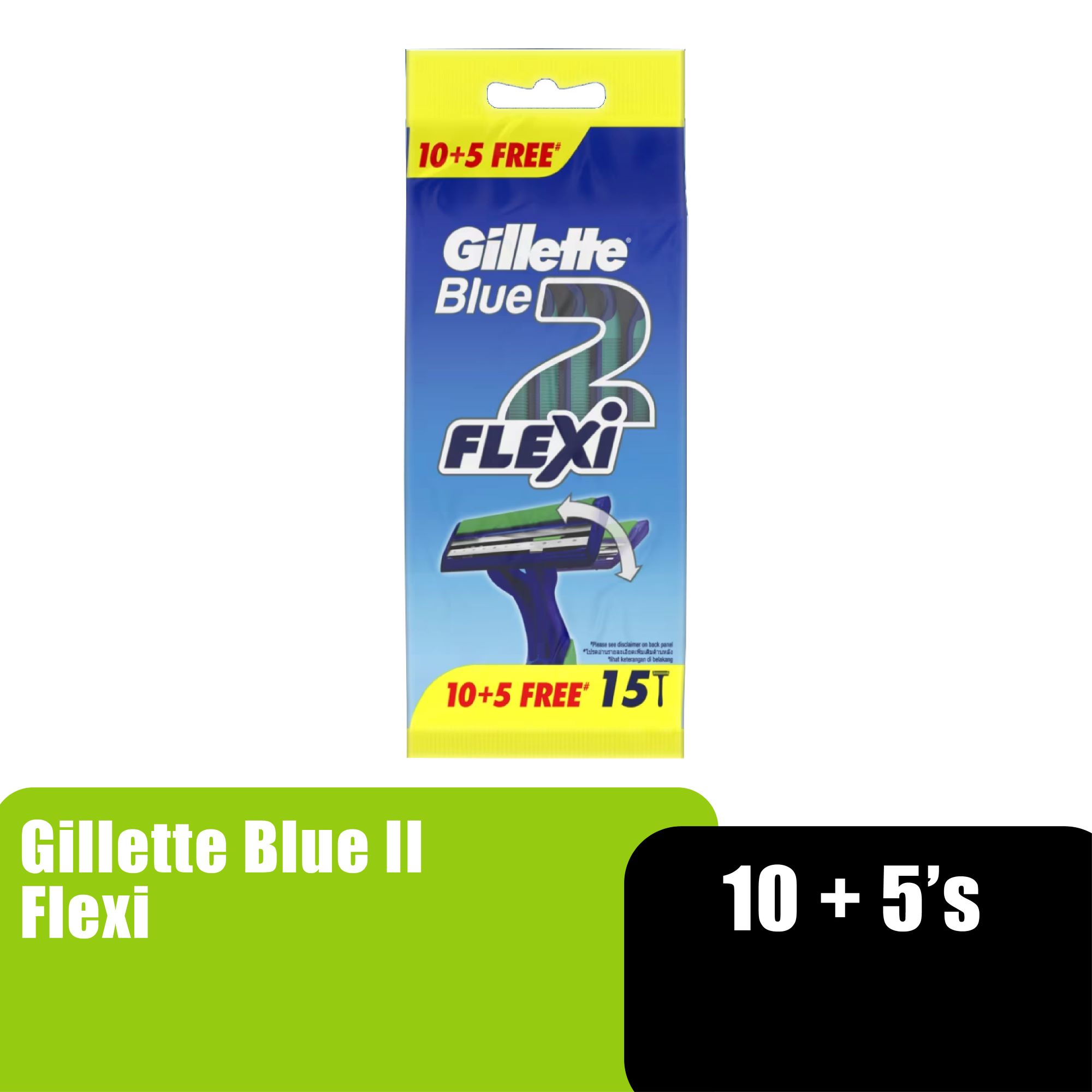 GILLETTE BLUE II FLEXI 10+5S