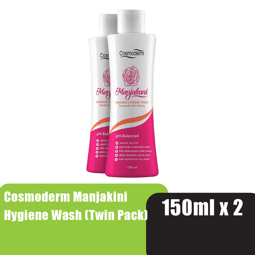 Cosmoderm Manjakini Hygiene Wash 150ml X 2 (Twin Pack)