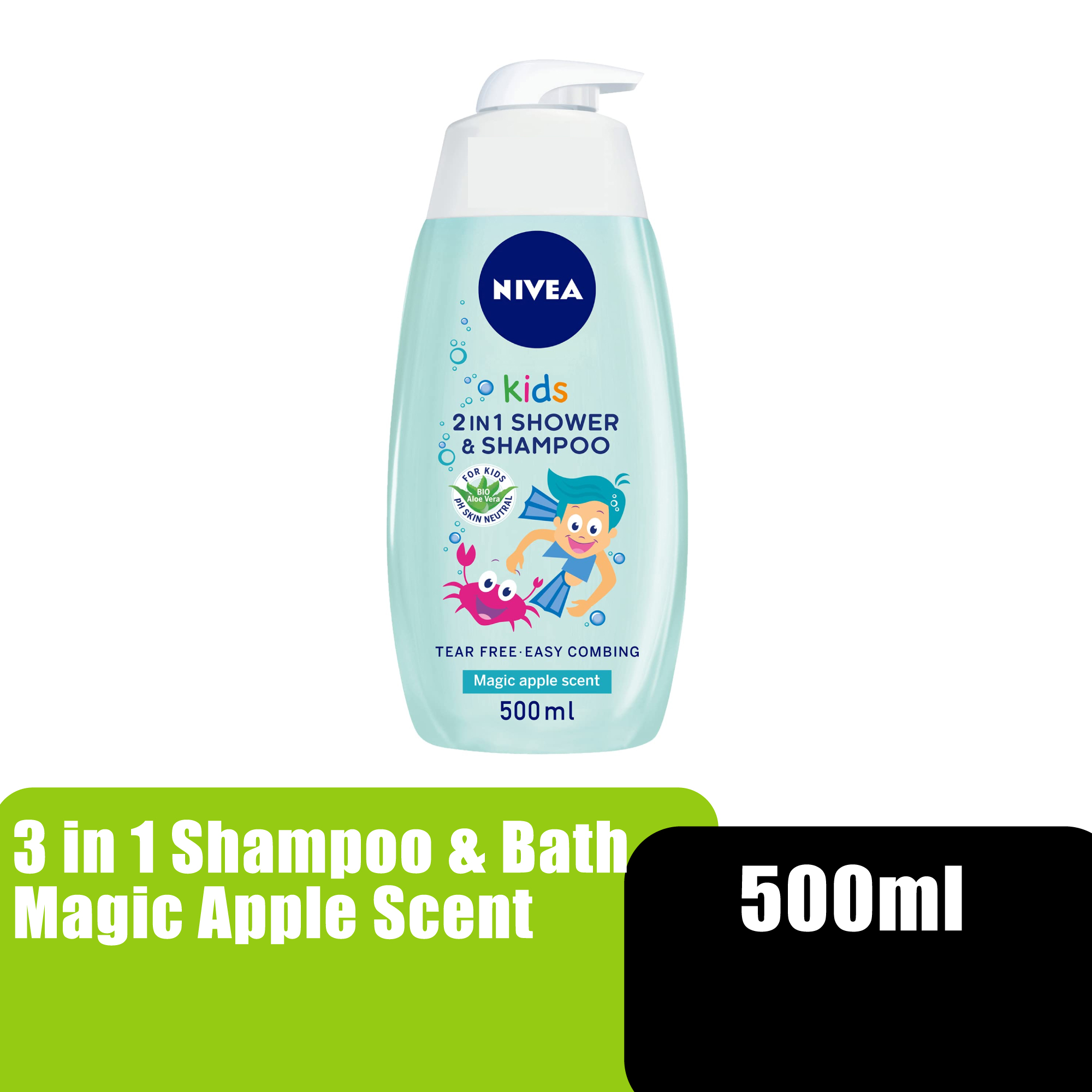 NIVEA 3 IN 1 SHAMPOO & BATH 500ML - MAGIC APPLE (84588)