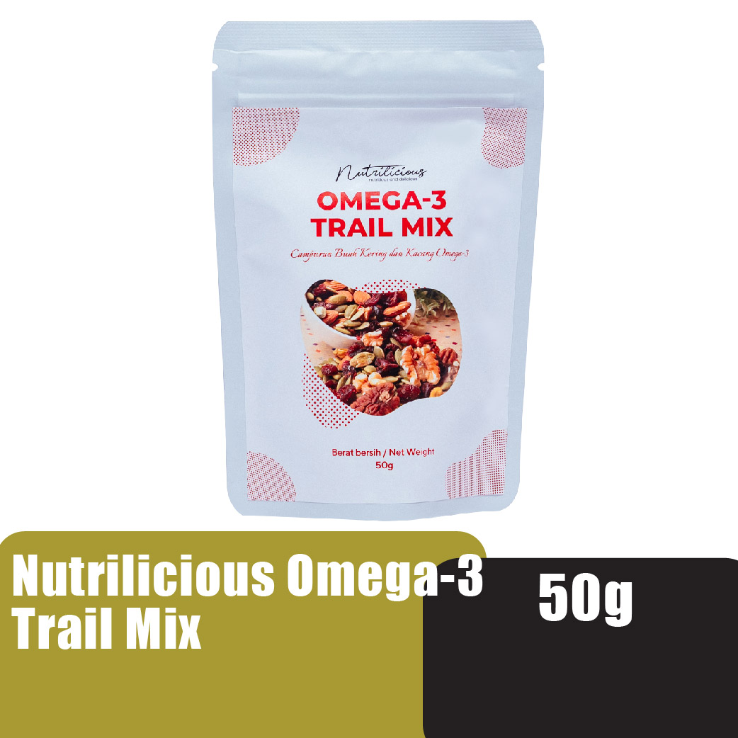 NUTRILICIOUS Omega 3 Trail Mix Nuts Mixed Nuts And Dried Fruits 500g - Healthy Snacks for Diet Snack / Healthy Nuts