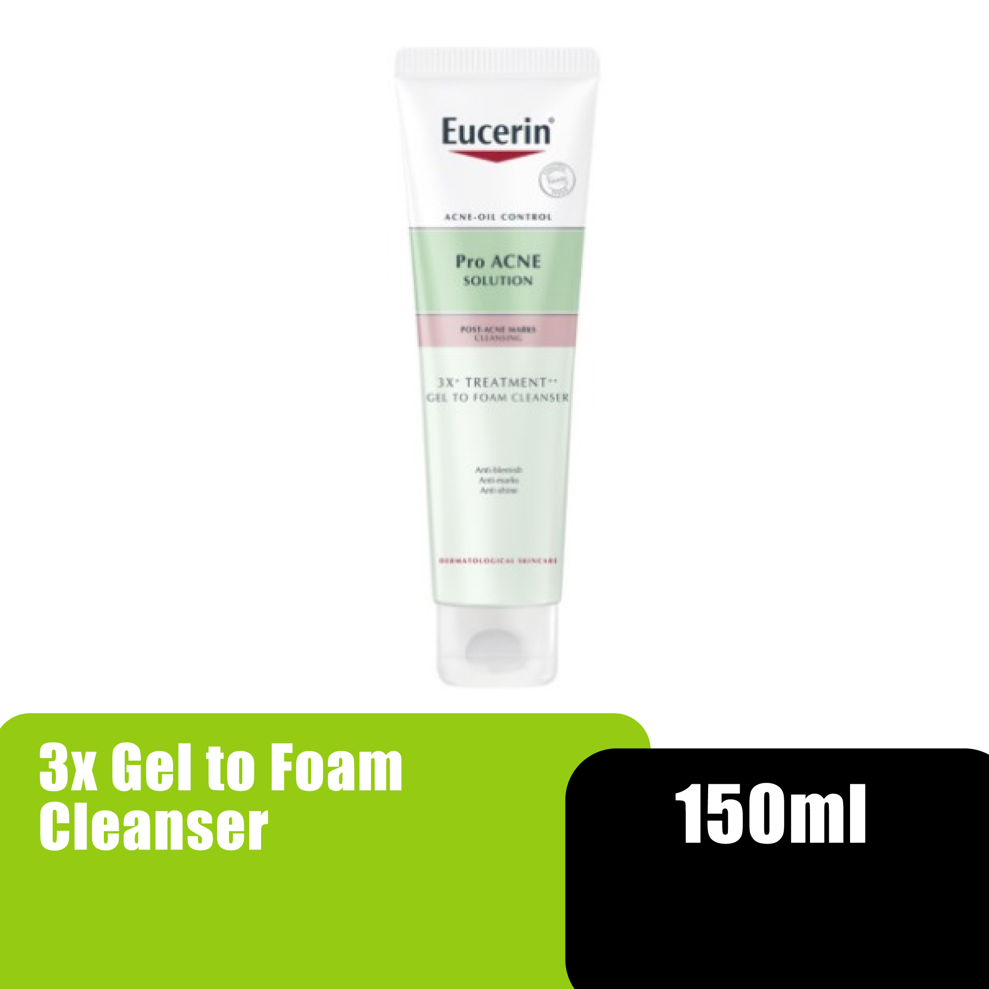 EUCERIN PROACNE SOLUTION 3X GEL TO FOAM CLEANSER 150ML (63833)