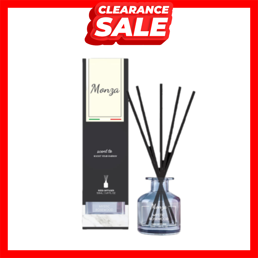 [CLEARANCE] Monza Reed Diffuser Lilac Whisper 50ml - Aroma Diffuser Air Freshener Room (EXP: 11/9/2026)