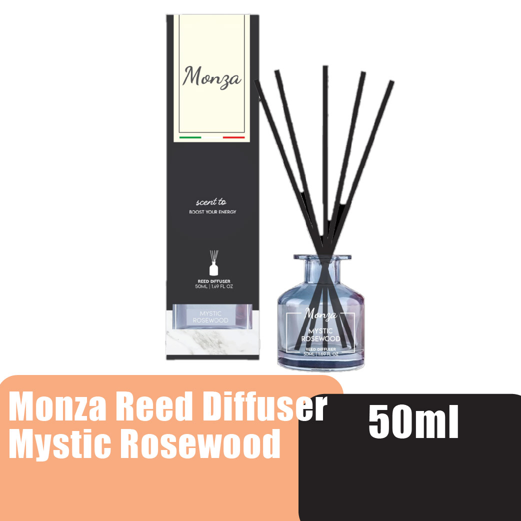 Monza Reed Diffuser Lilac Whisper 50ml - Aroma Diffuser Air Freshener Room, Home Fragnance Pewangi Rumah 房间 香薰