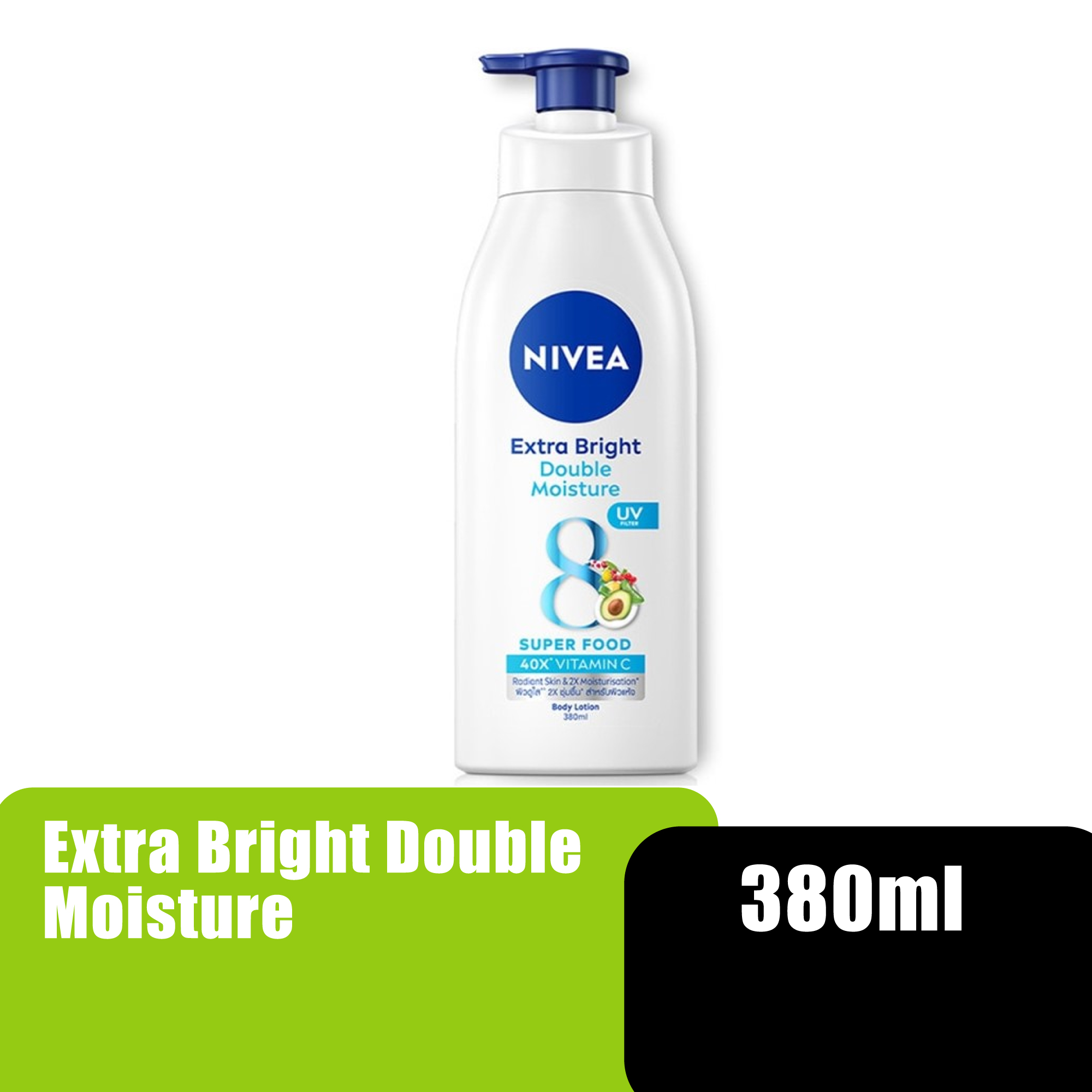 NIVEA EXTRA BRIGHT DOUBLE MOISTURE 380ML (98441)