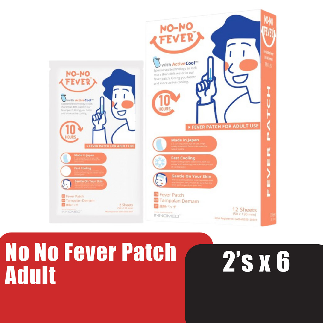 Nono Fever Patch - Adult 2's  X 6