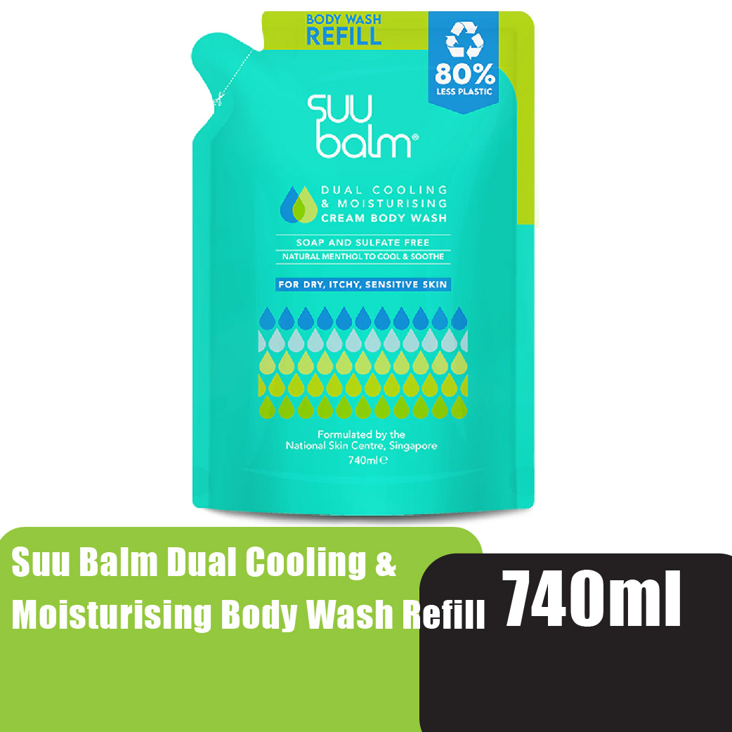 Suu Balm Dual Cooling & Moisturising Cream Body Wash Refill 740ml