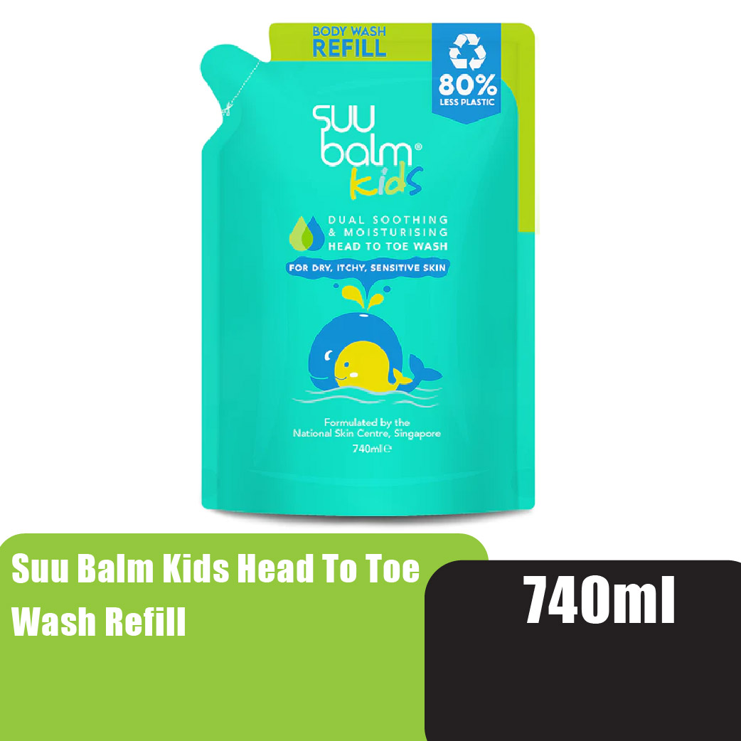 Suu Balm Kids Dual Soothing & Moisturising Head To Toe Wash Refill 740ml