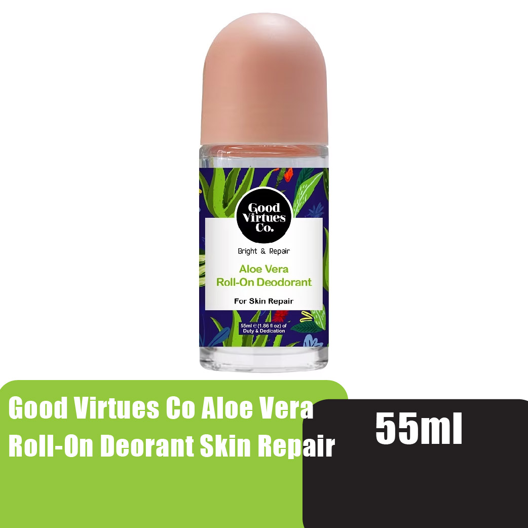 Good Virtues Co Aloe Vera Roll-On Deorant-Skin Repair 55ml