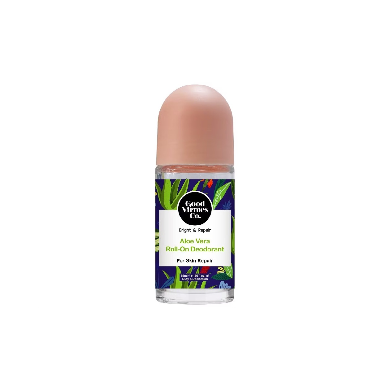 Good Virtues Co Aloe Vera Roll-On Deorant-Skin Repair 55ml