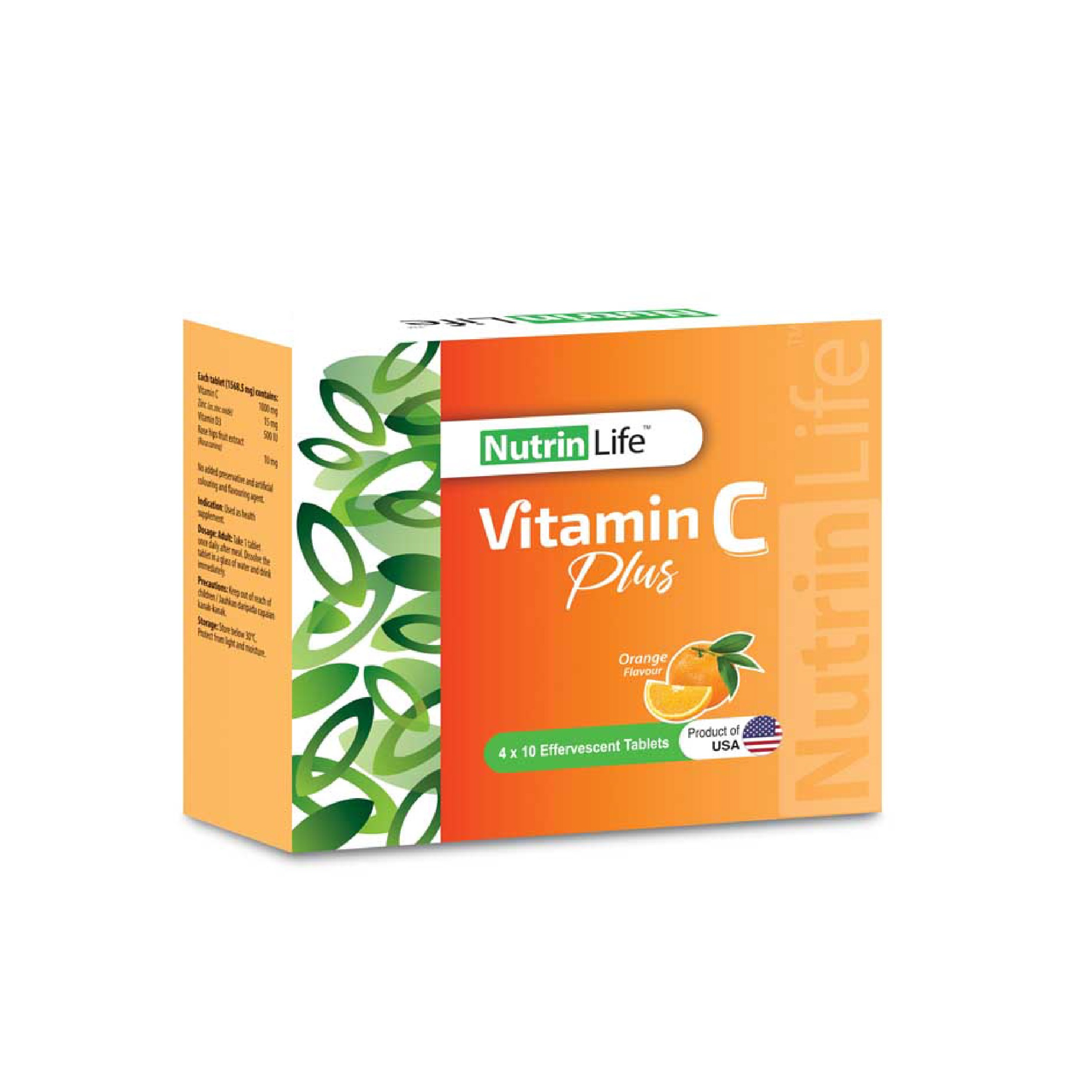 NUTRINLIFE Vitamin C Plus Effervescent 10's x 4