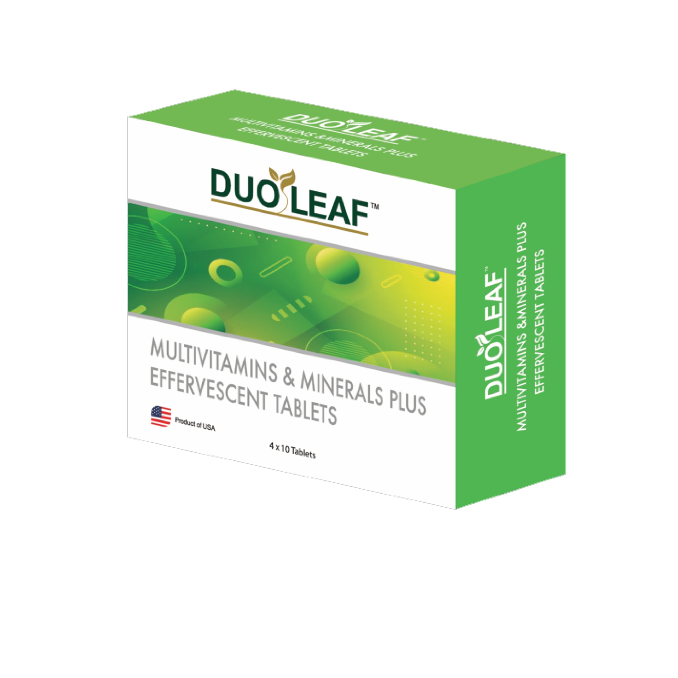 DUOLEAF MULTIVITAMINS & MINERALS PLUS EFFERVESCENT TABLETS 10'S X 4