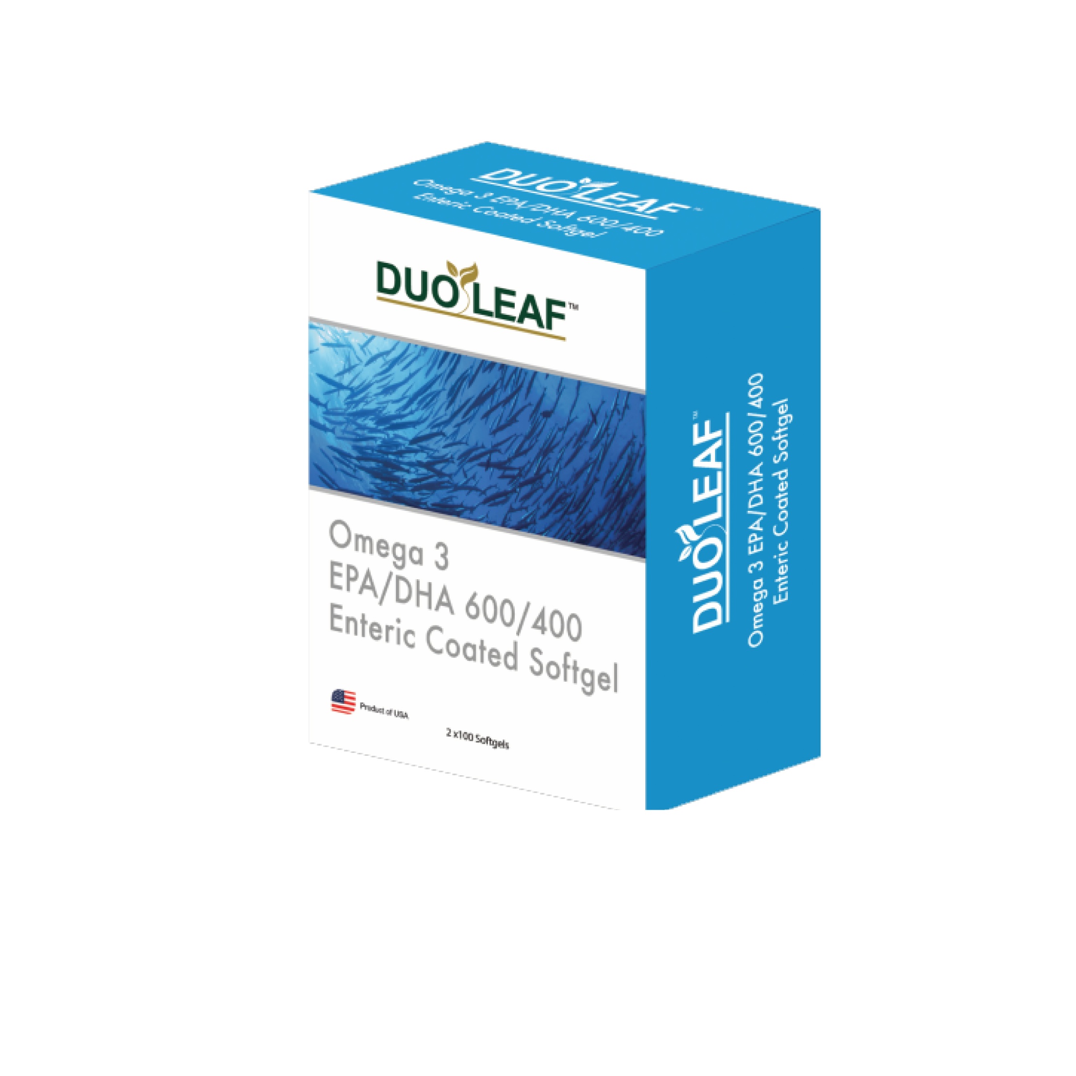 DUOLEAF OMEGA 3 (EPA/DHA 600/400) (ENTERIC COATED) 100'S X 2