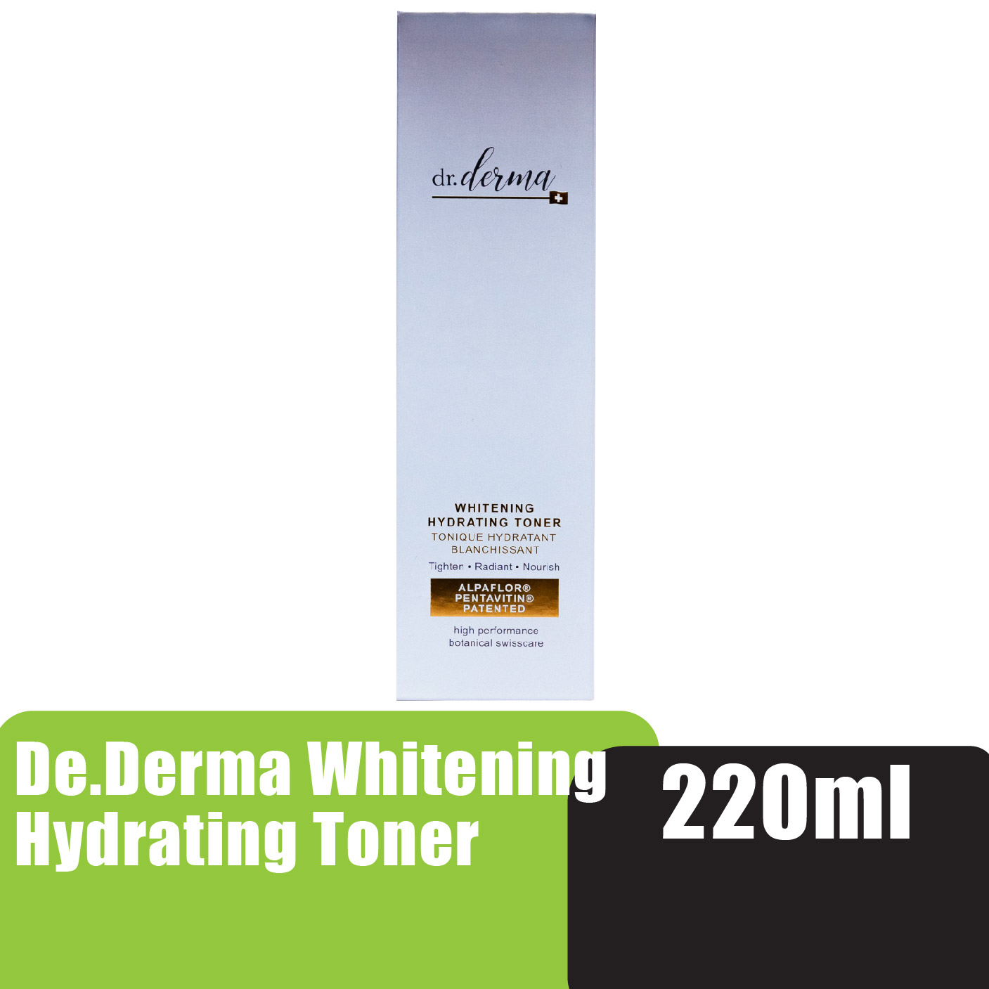 Dr Derma Whitening Hydrating Toner 220ml Skincare Moisturizer For Oily Skin Toner Muka 爽肤水 护肤品