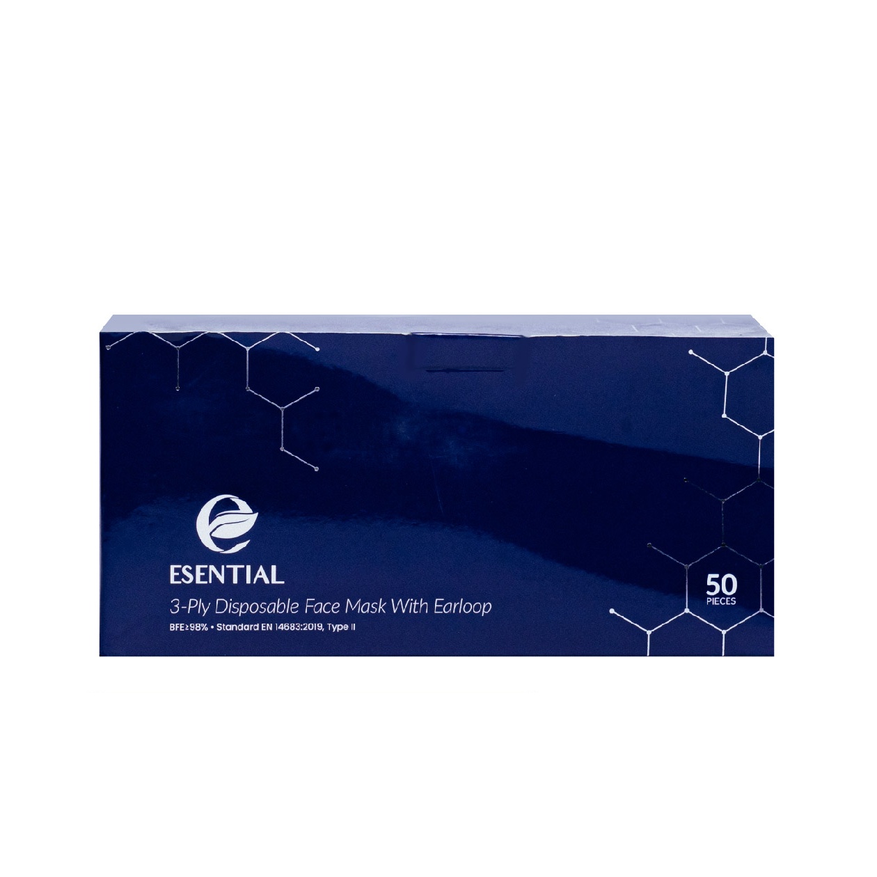 ESENTIAL 3ply 50's Classic Elastic Earloop Disposable Face Mask- Navy / Protection 一次性口罩