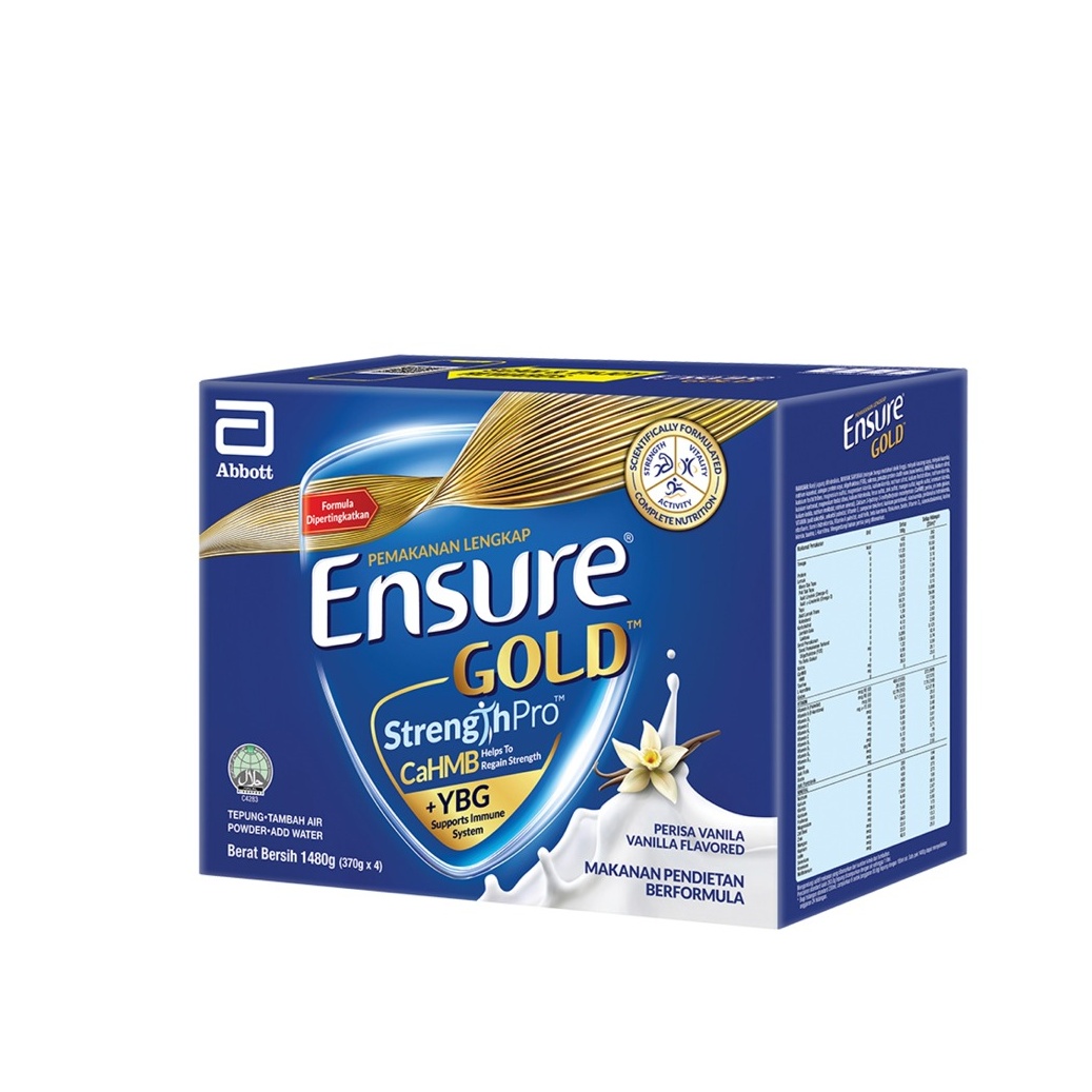 ENSURE Gold Streangth Pro Vanilla Flavour Plant Protein for Immunity Booster with Vitamin D3 B12 (牛奶粉) - 1.48kg [FOC 370