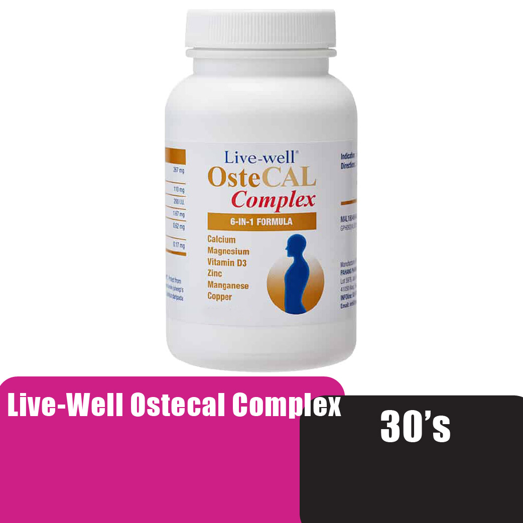 Live Well Ostecal Complex 30's (Bone, Back Support)