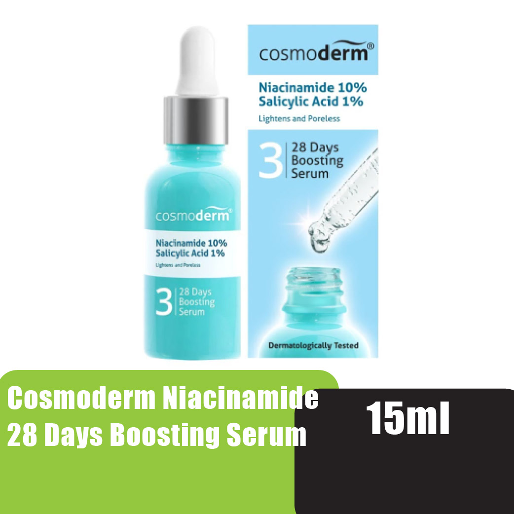 Cosmoderm Niacinamide Salicylic Acid 28 Days Boosting Serum (Serum Muka) 15ml