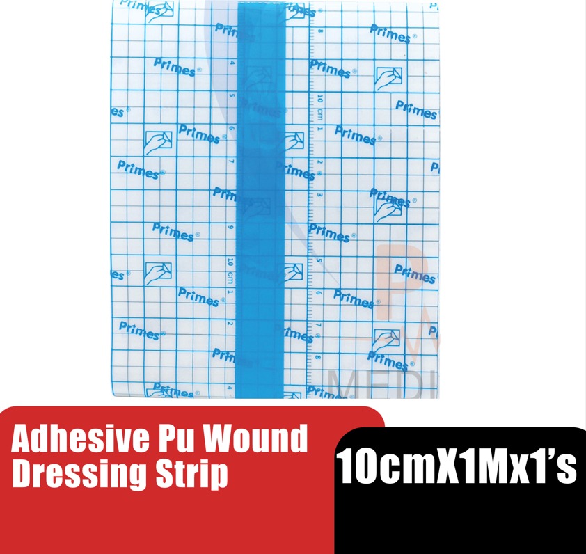 Primes Adhesive Pu Wound Dressing Strip 10cmX1m 1'S