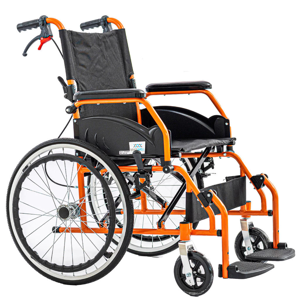MAXWELL Aluminium Lightweight Wheelchair Foldable Travel (DY01863LAJ) Wheelchair Lighweight, Kerusi Roda