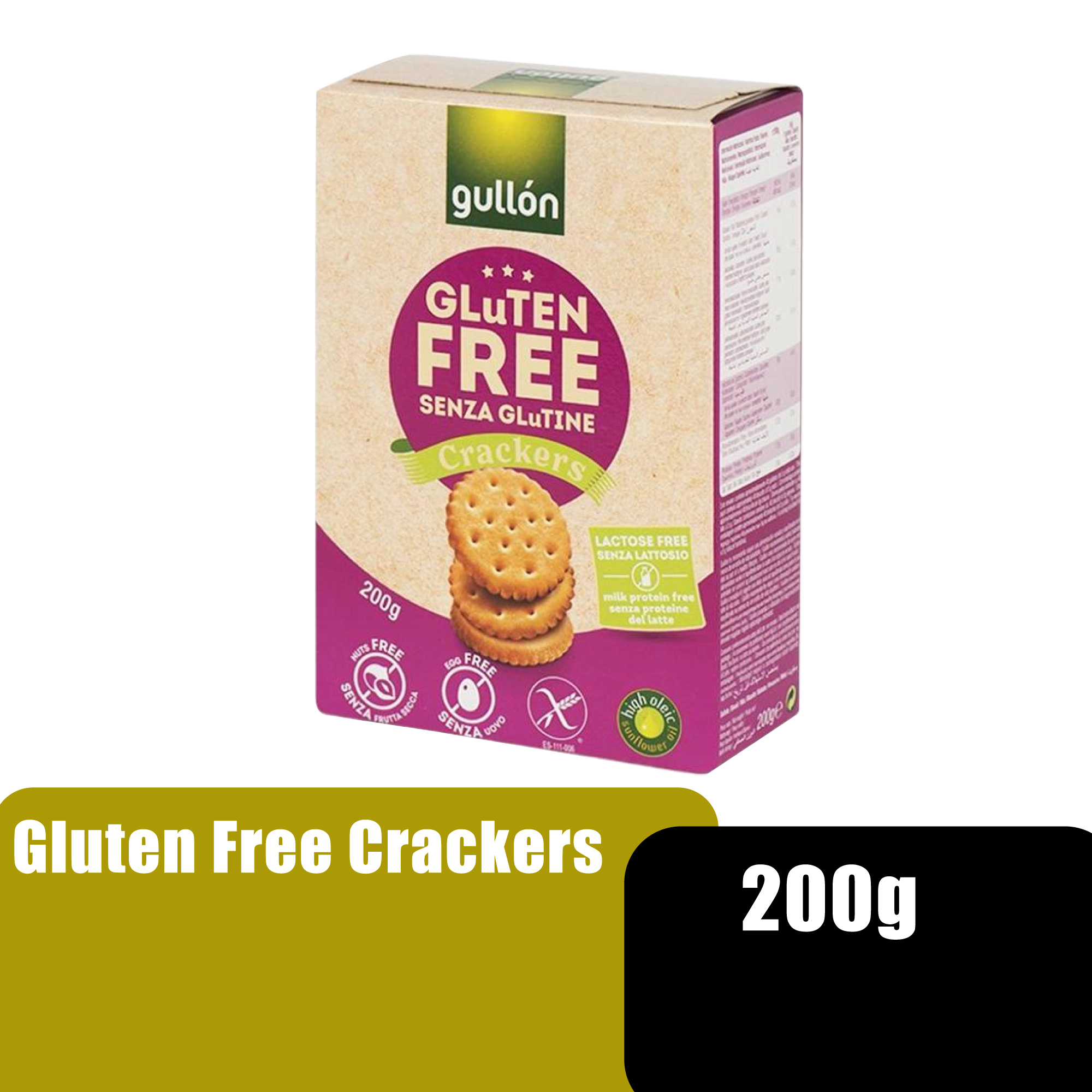 GULLON Gluten Free Biscuit Crackers 200g Healthy Snacks Biskut ( 低卡零食 / 健康零食 )